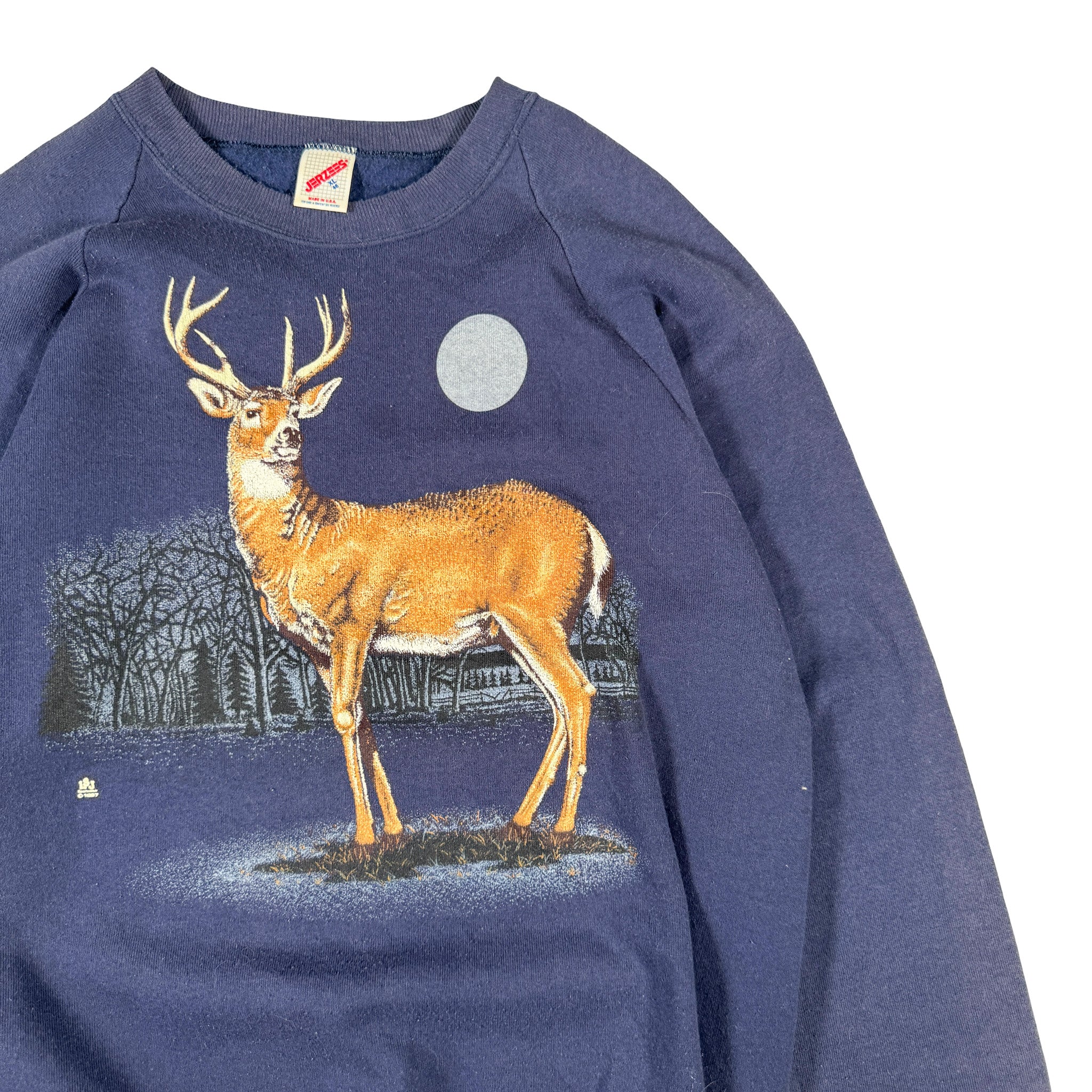 Jerzees Made in USA AOP Reindeer Sweatshirt XL