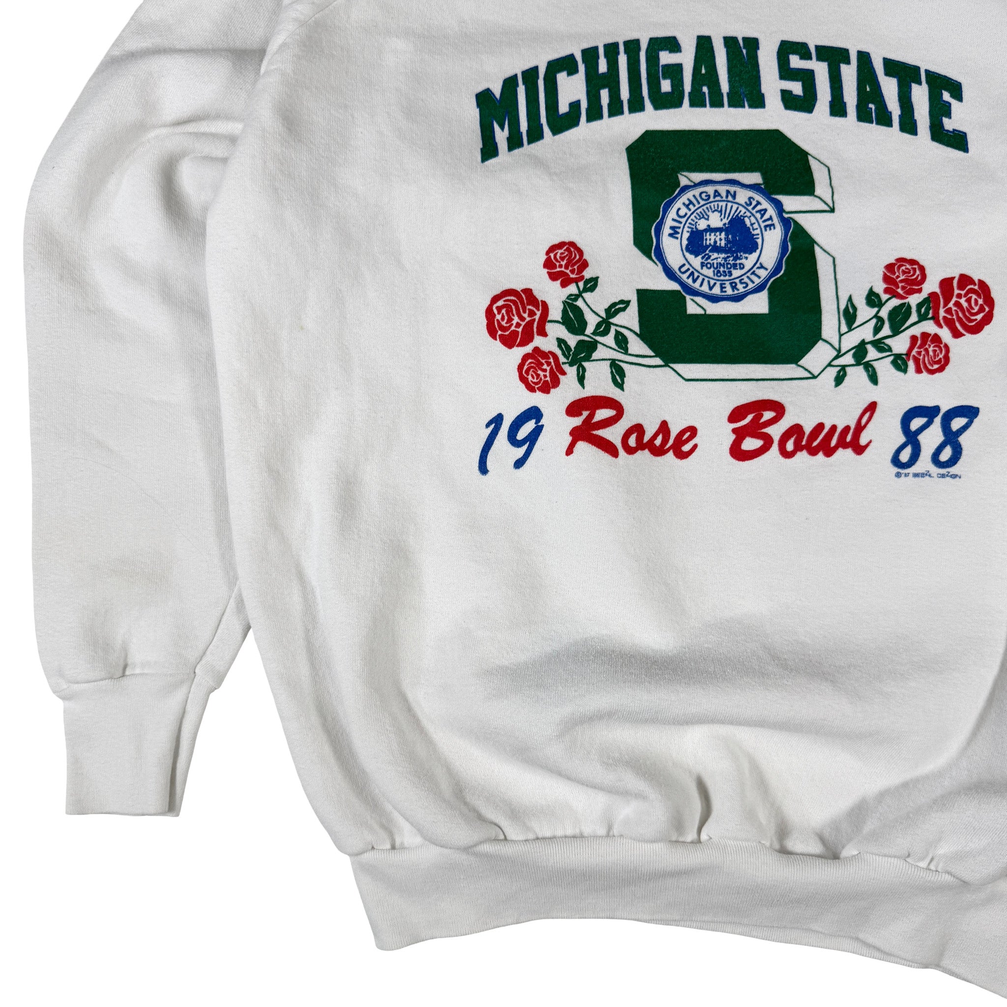 Fruit of the Loom Michigan State Rose Bowl Single Stitch Sweatshirt XL