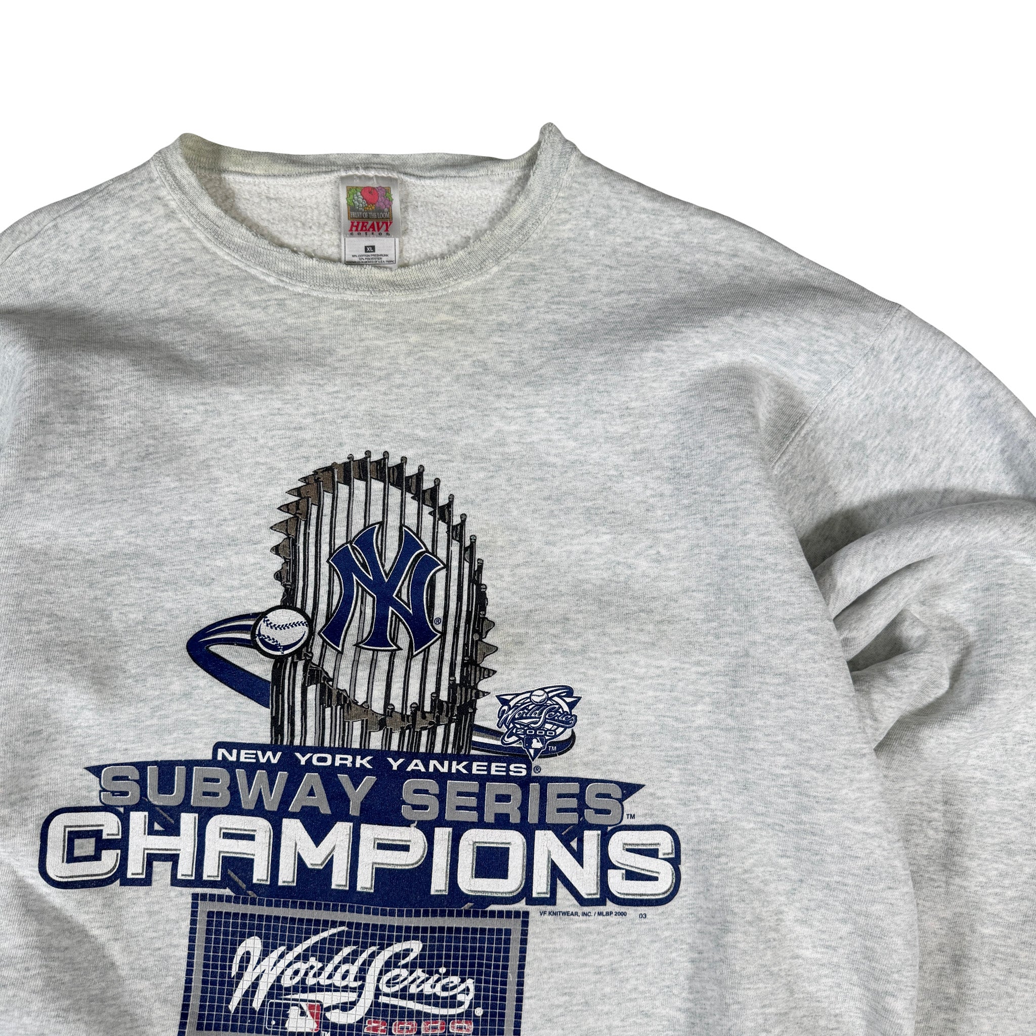 Fruit of the Loom NY Yankees Single Stitch Made in USA Sweatshirt XL