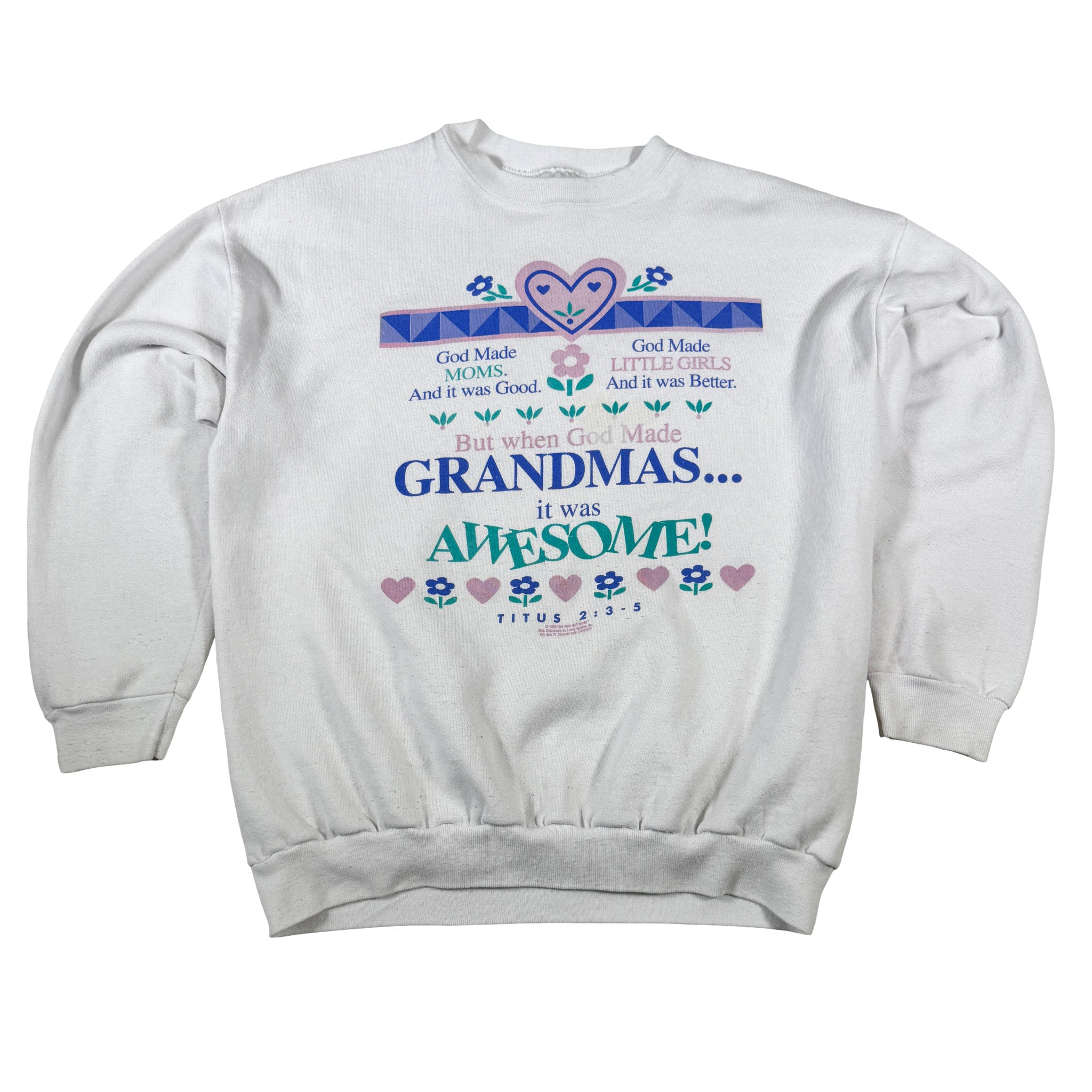 Tultex Single Stitch Made in USA Titus 2:3-5 AOP Sweatshirt L