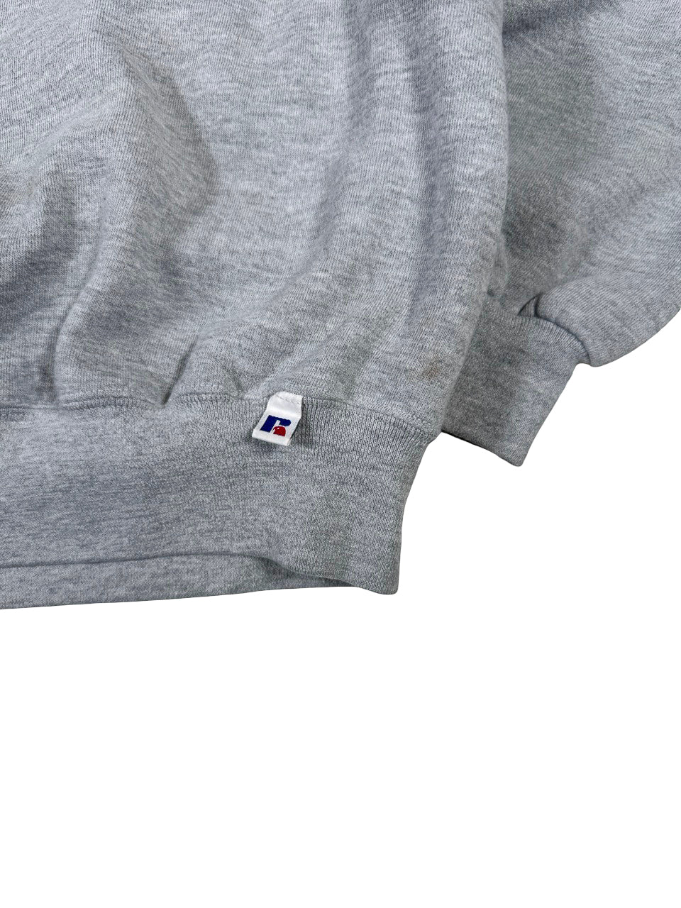 Russell Athletics Grey Crewneck — Y2K Plain Sweatshirt Large