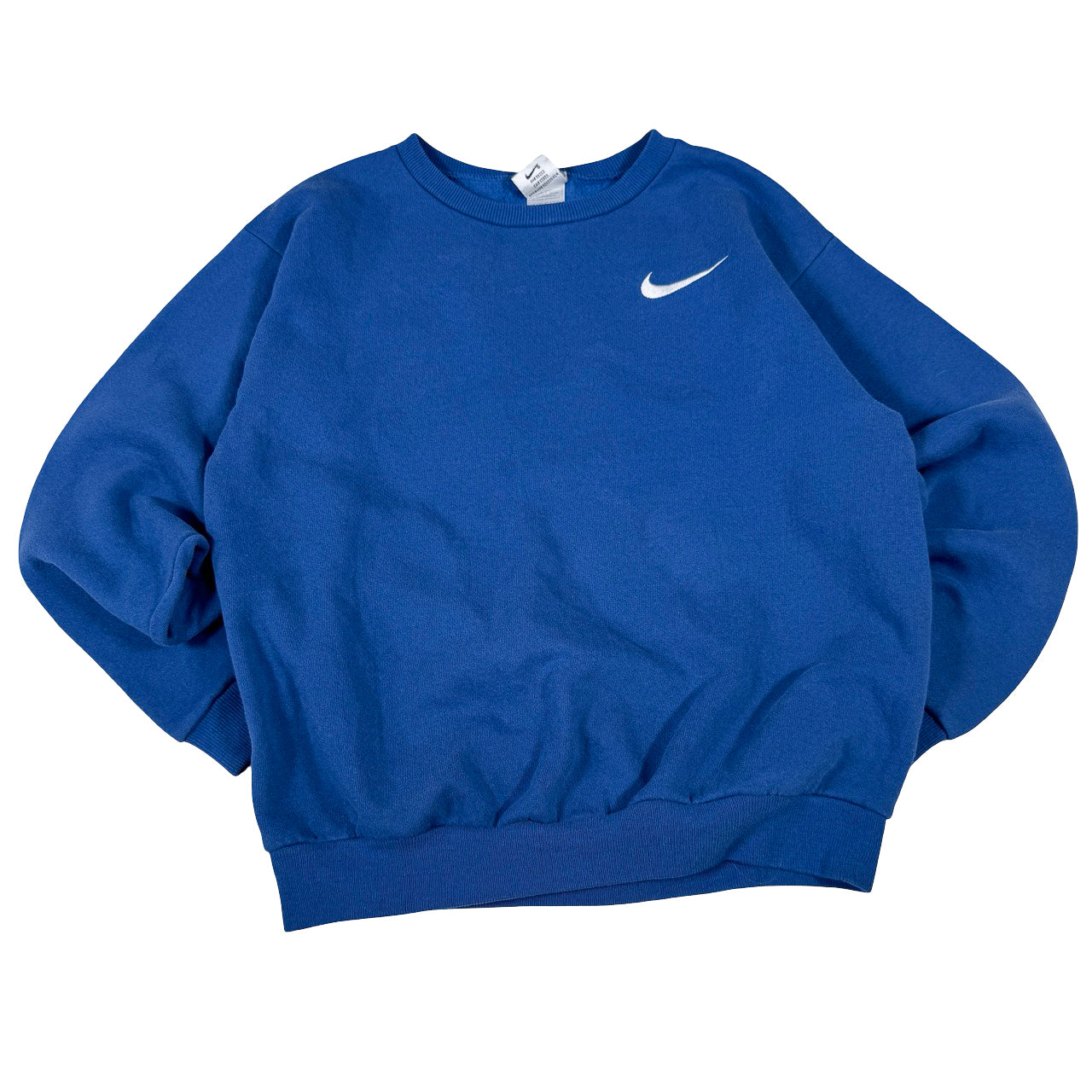 Nike Plain Navy Crewneck — 1990s Vintage Sweatshirt Size 20x23