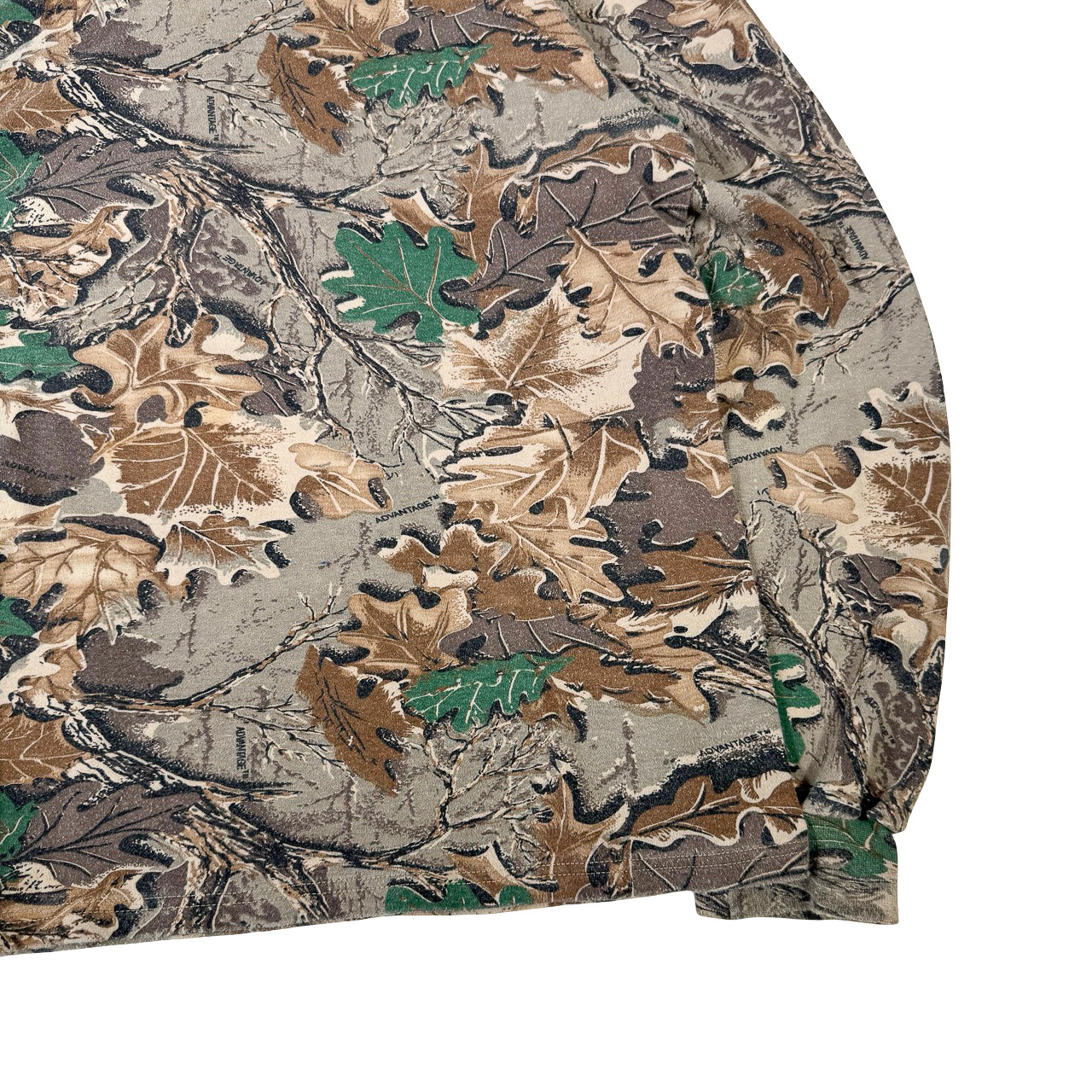 Camo Turtle Neck Sweatshirt — 1990s Multi-Color L