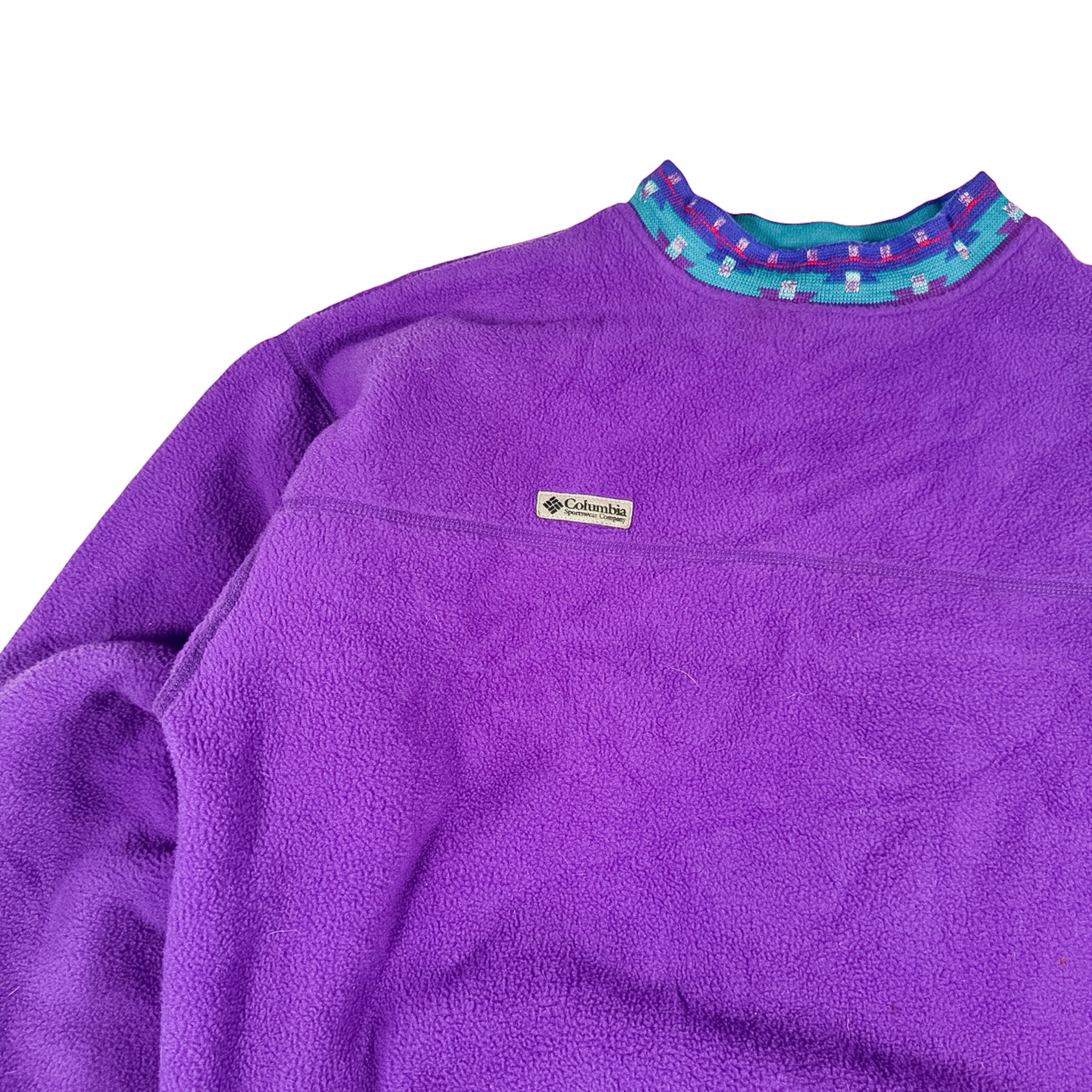 Columbia Purple Fleece Crewneck Sweatshirt Size L
