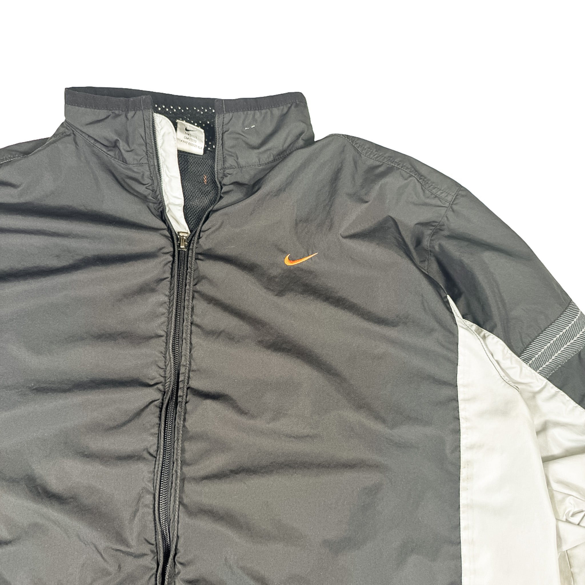 Nike Zip-Up Windbreaker Black Grey Two Tone XL