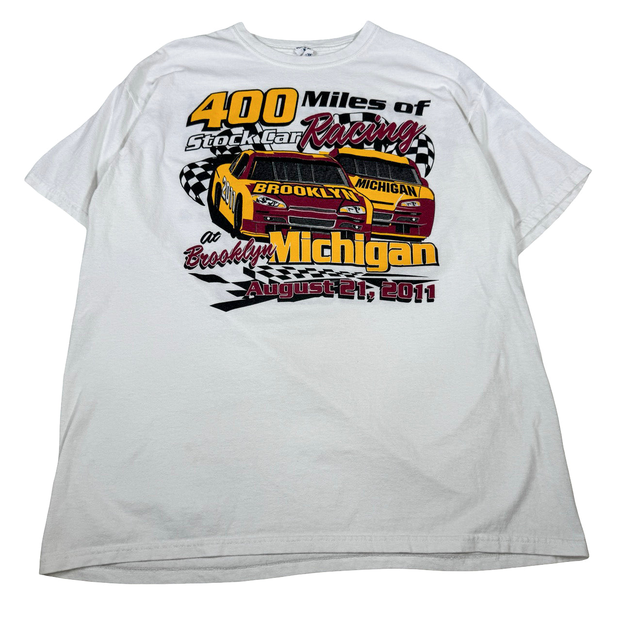 Stock Car Racing 400 Miles Brooklyn Michigan Tee XL