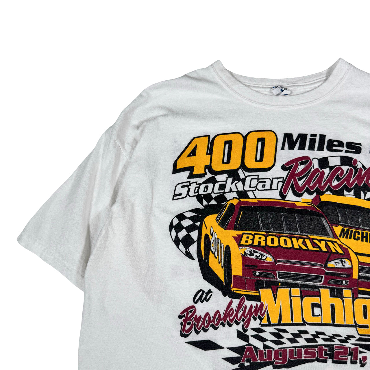 Stock Car Racing 400 Miles Brooklyn Michigan Tee XL