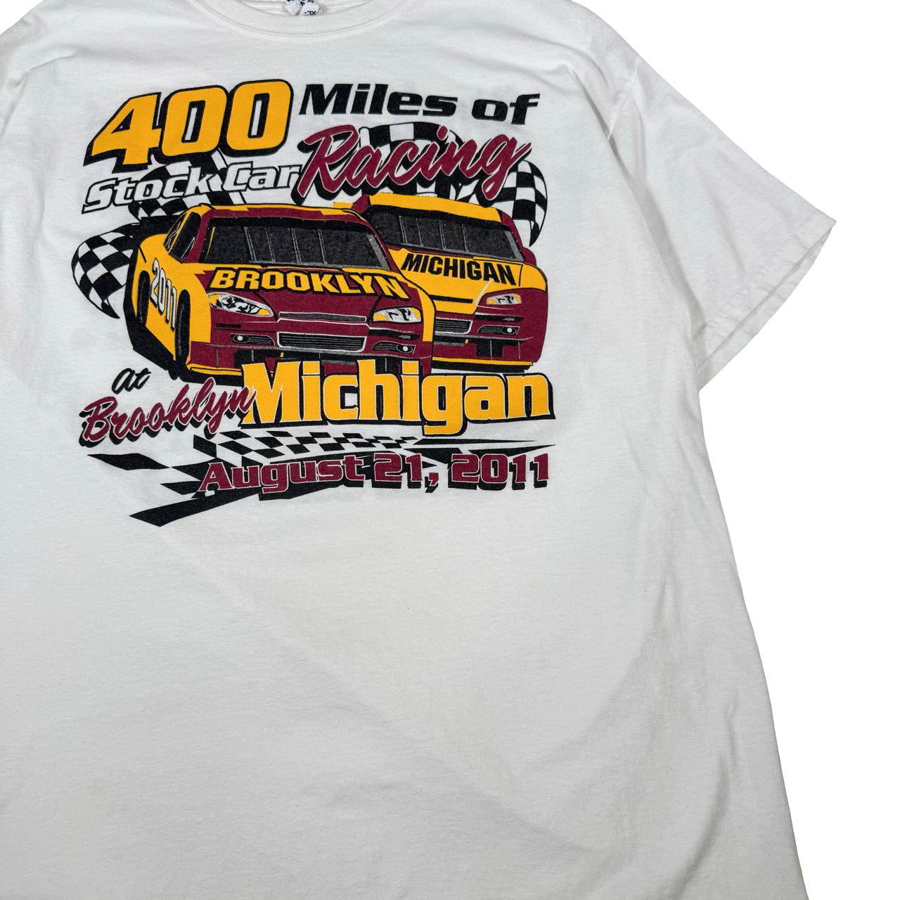 Stock Car Racing 400 Miles Brooklyn Michigan Tee XL