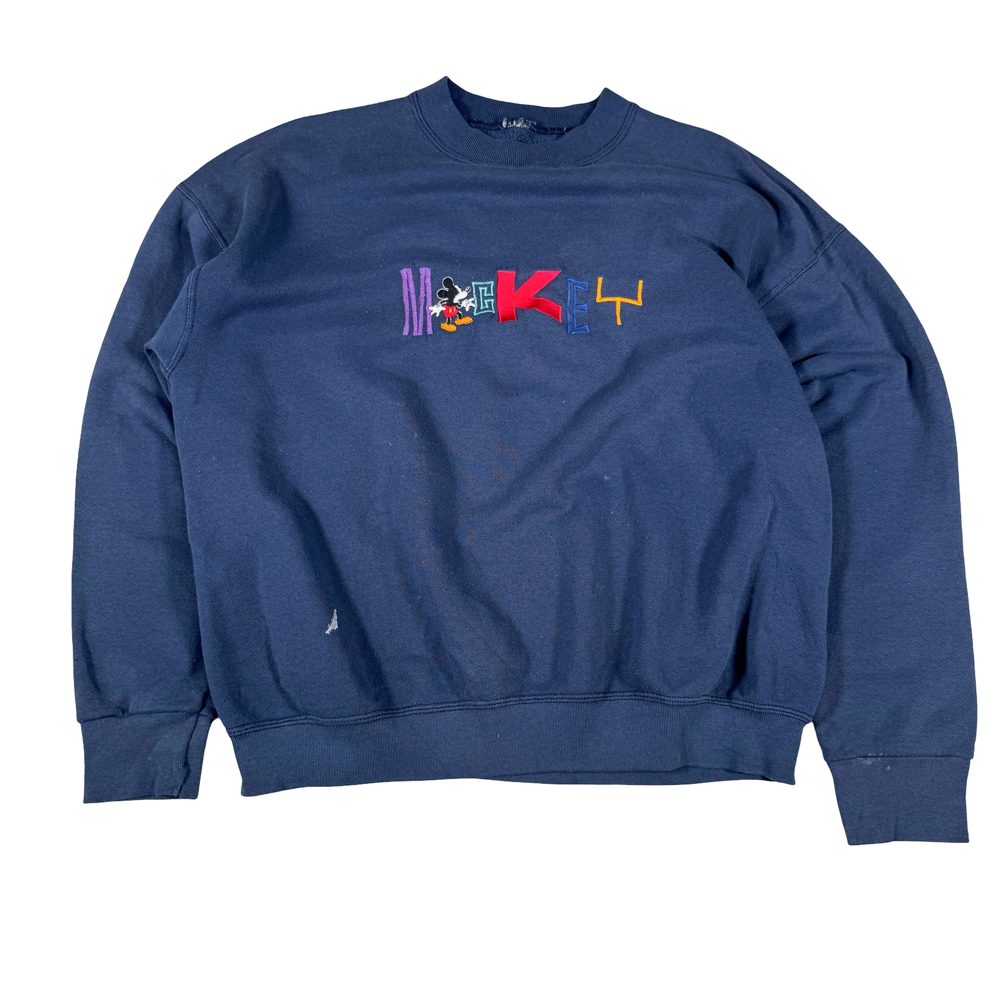 Mickey Embroidered Navy Sweatshirt
