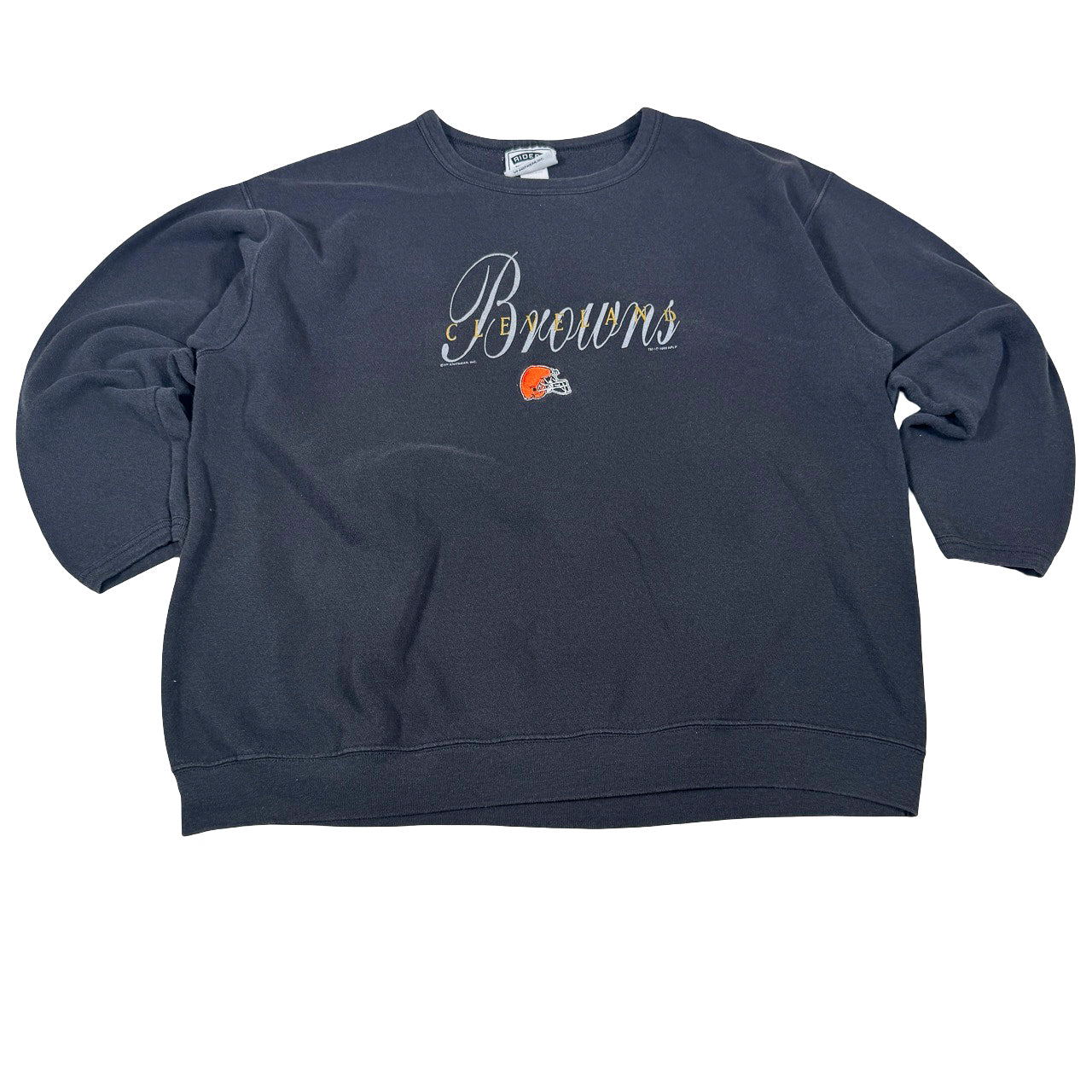 Rider Cleveland Browns Crewneck — Y2K NFL Sweatshirt XL