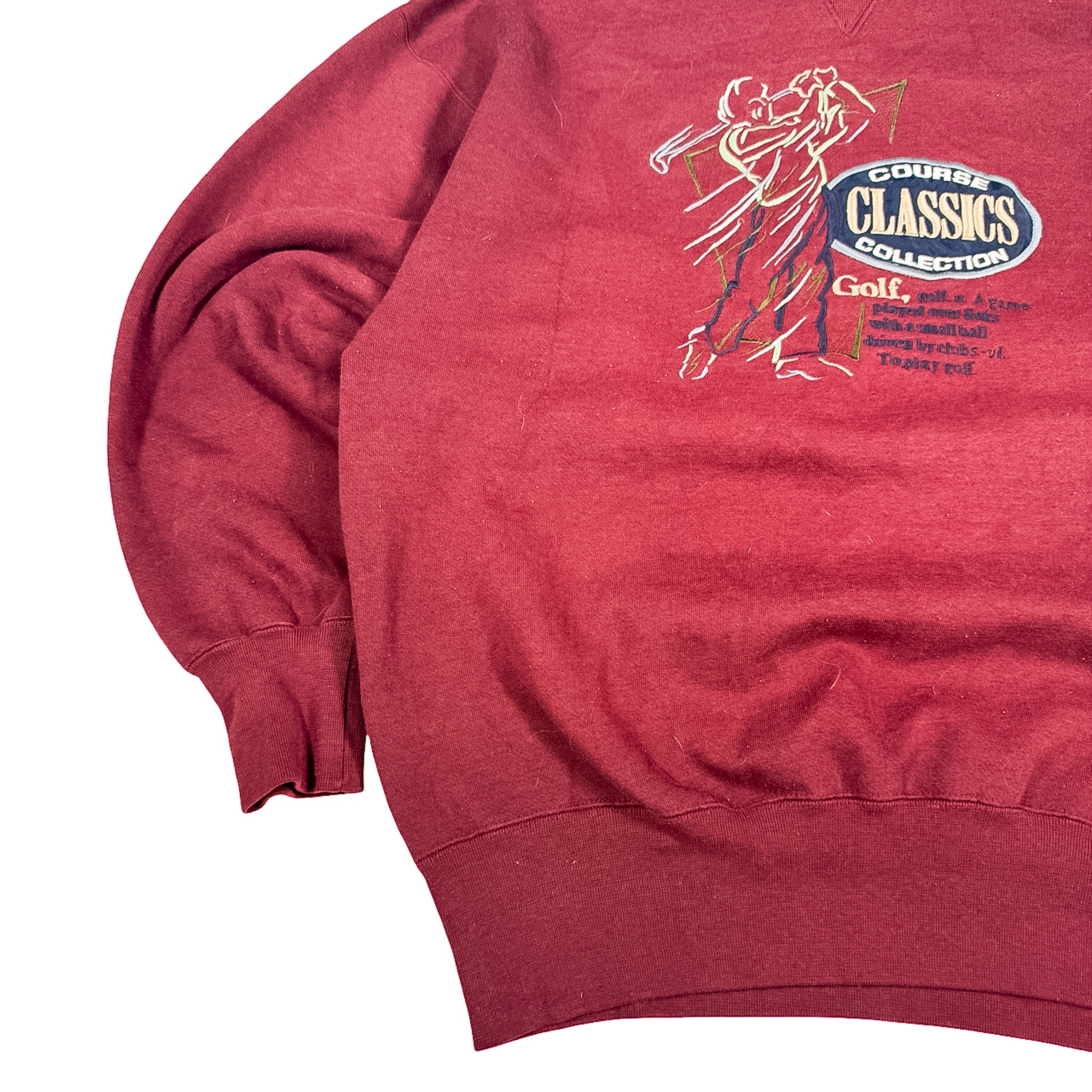 Midwest Embroidery Course Classics Burgundy Crewneck Large