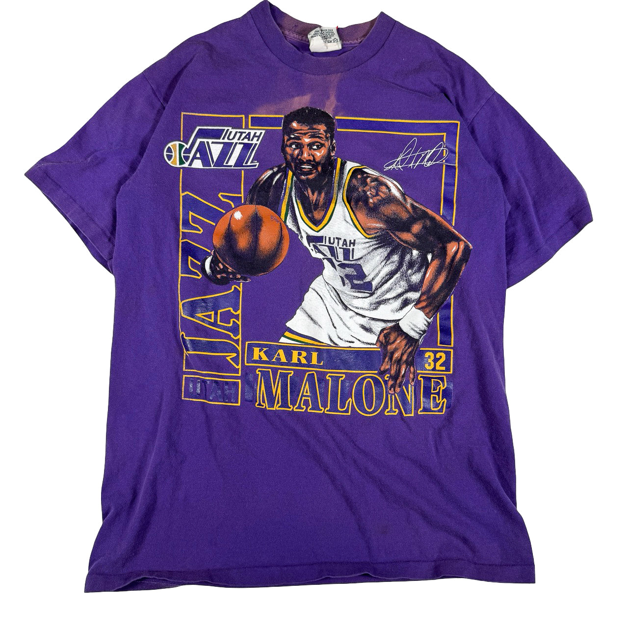 Vintage NBA Utah Jazz Karl Malone Vintage T-Shirt