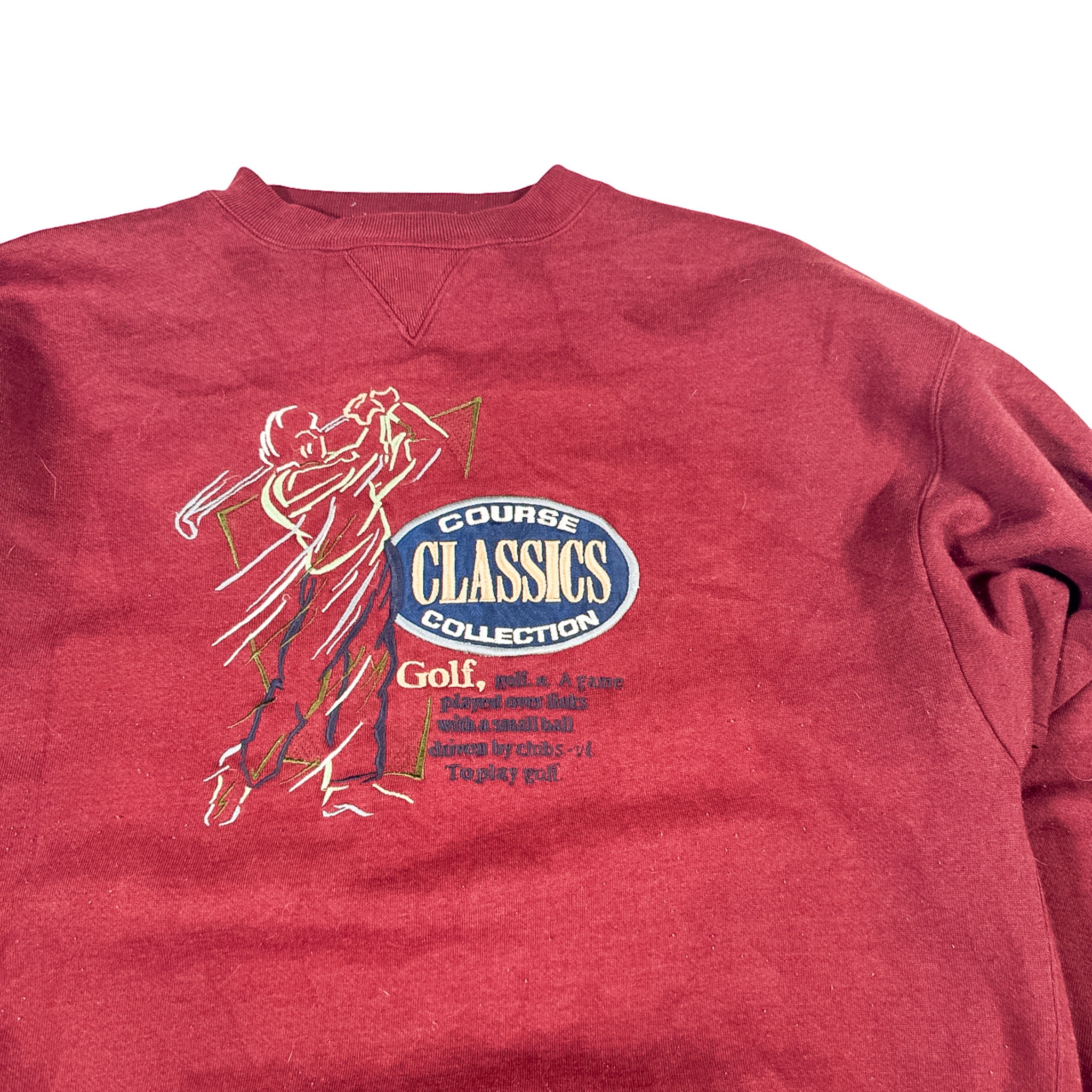 Midwest Embroidery Course Classics Burgundy Crewneck Large