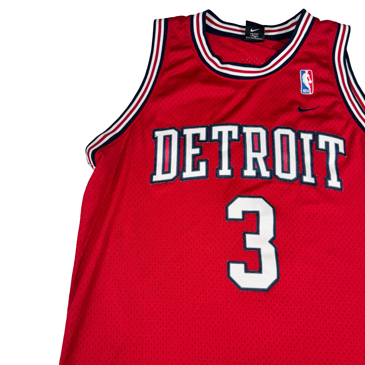 NBA Detroit #3 Wallace Jersey Red Size L