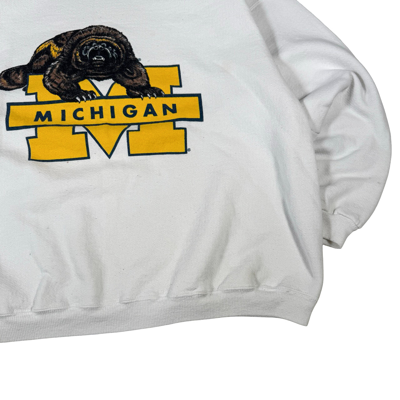 Michigan Merch Crewneck Sweatshirt Badger Graphic 25x25