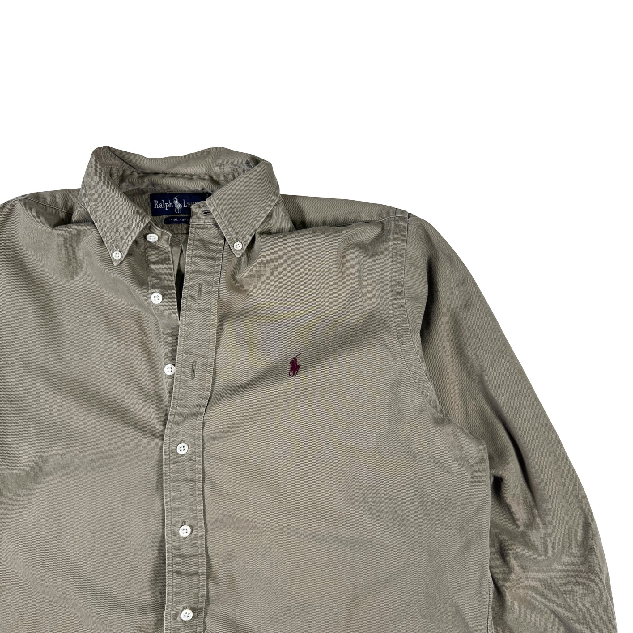 Ralph Lauren Embroidered Double Stitch Button-up Shirt L