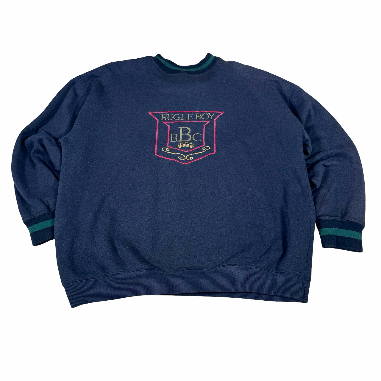 Bugle Boy Crewneck Sweatshirt — 1990s Navy Blue XL