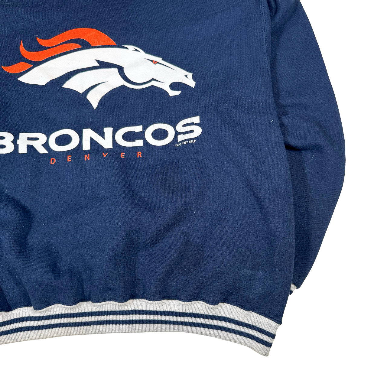 Denver Broncos Navy Crewneck Sweatshirt XL