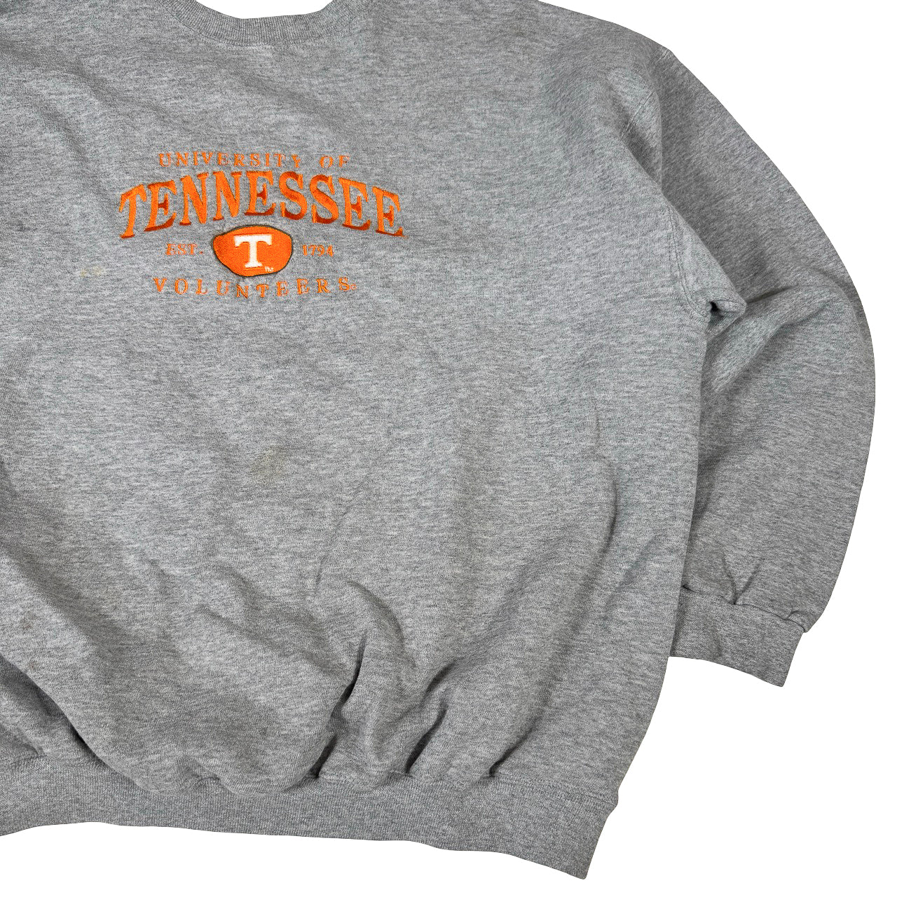 University of Tennessee Volunteers Crewneck — 90s Orange Embroidered XL