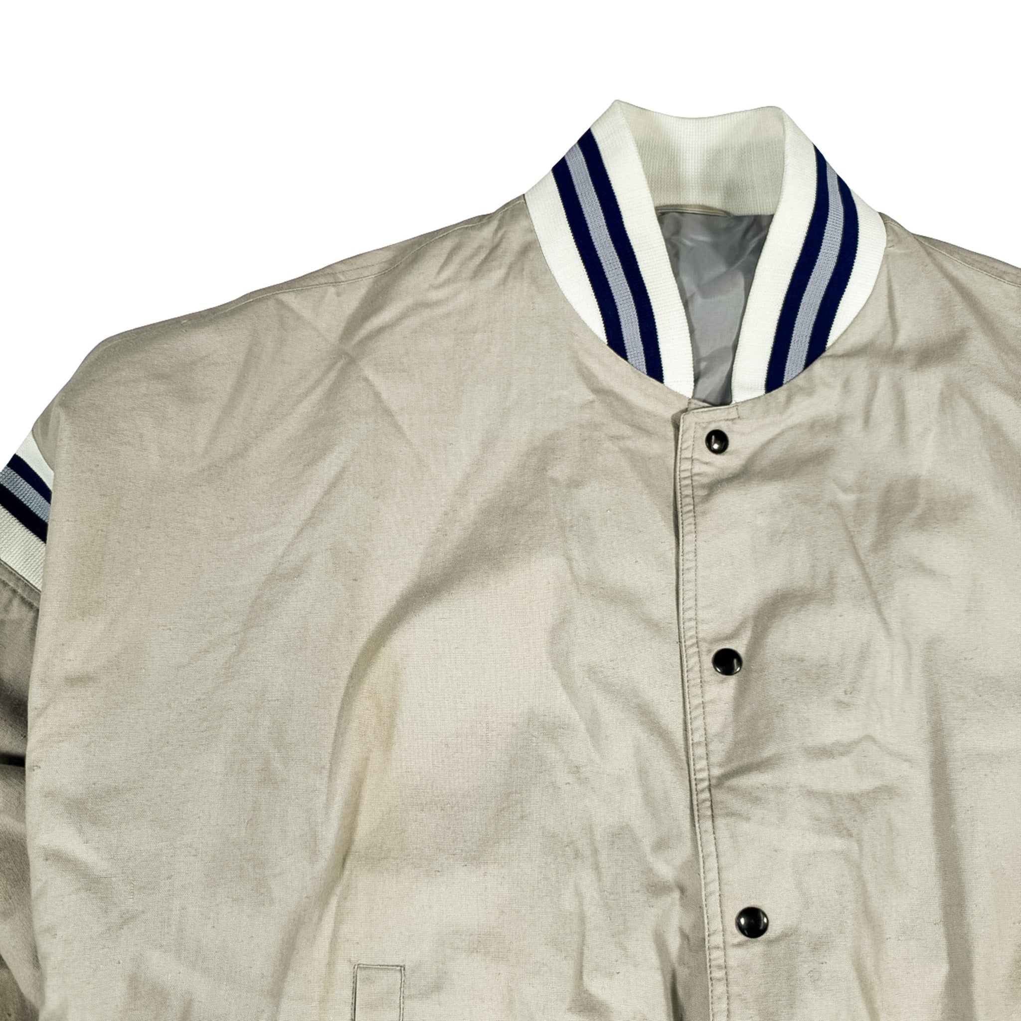 Cream Varsity Style Jacket Size 25x26