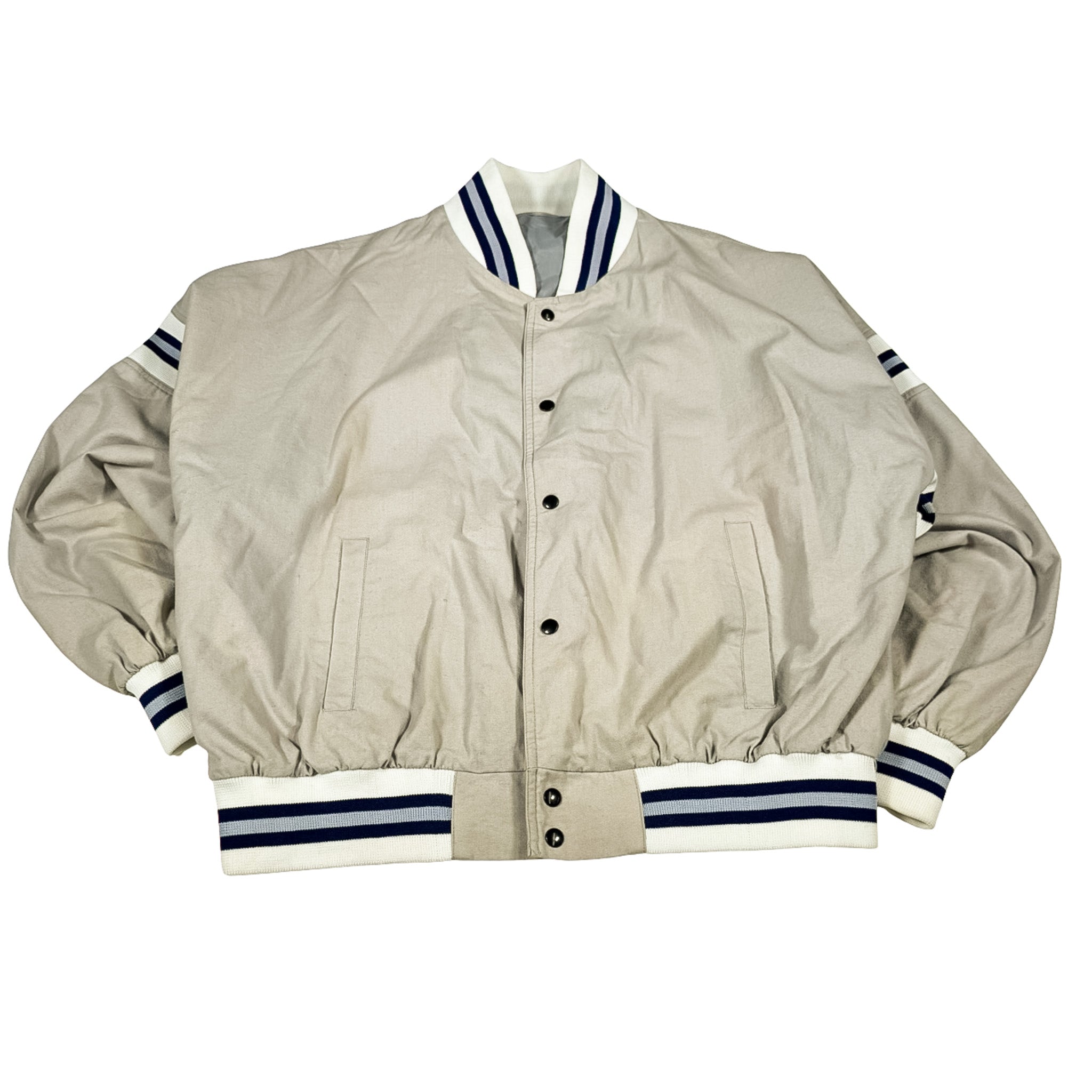 Cream Varsity Style Jacket Size 25x26