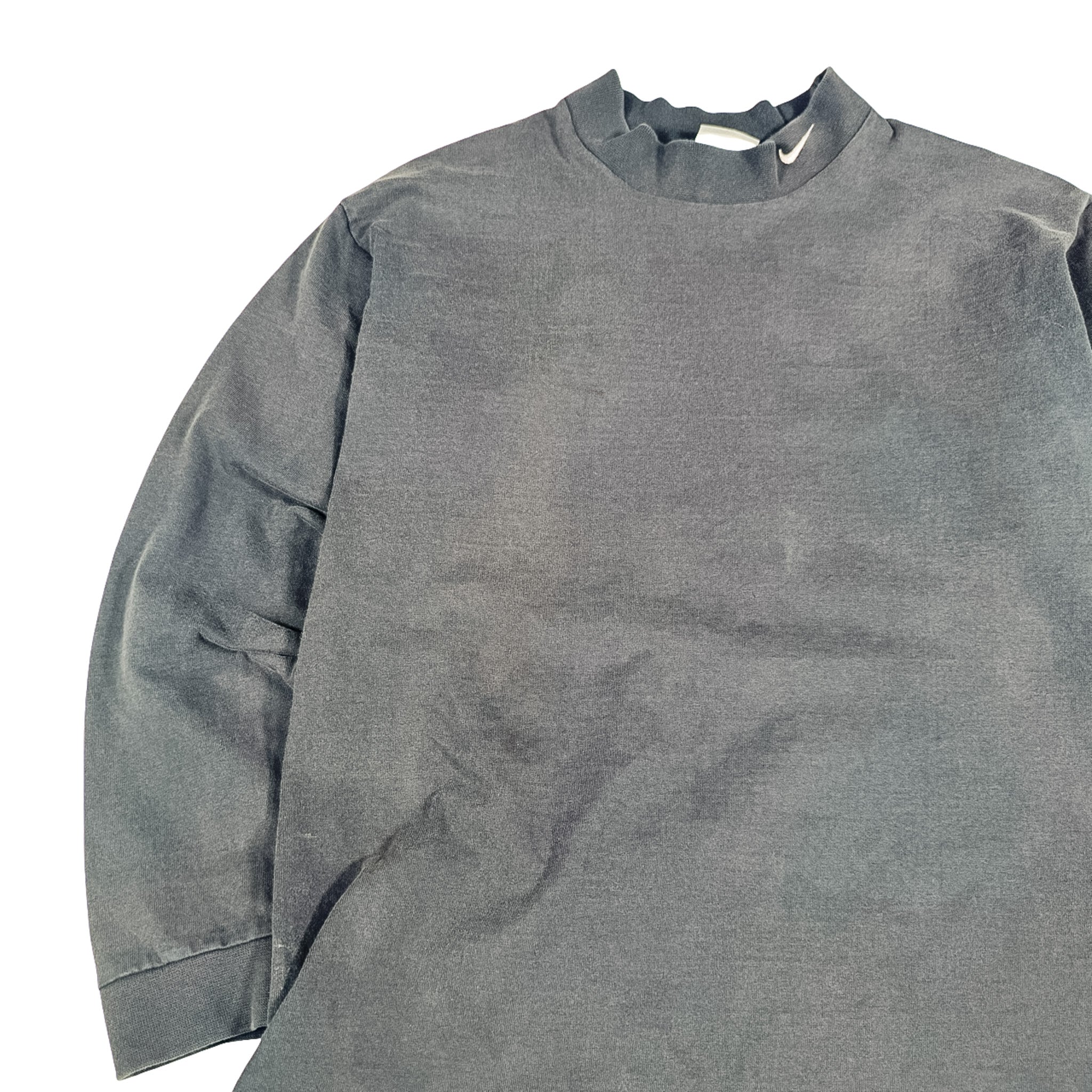 Nike Black Crewneck Sweatshirt with Swoosh Detail Size M