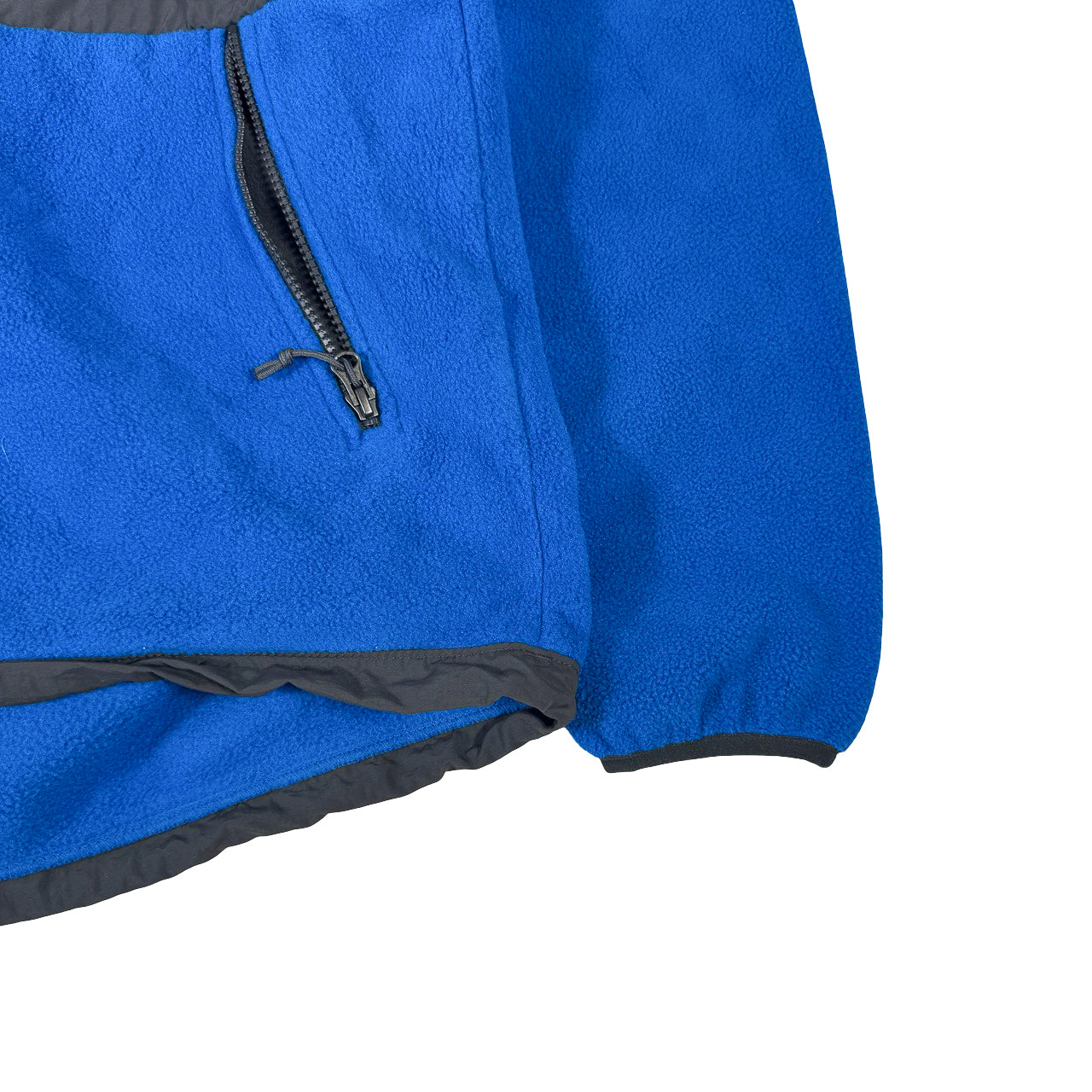 The North Face Hooded Fleece Jacket — 1990s Blue/Black Large