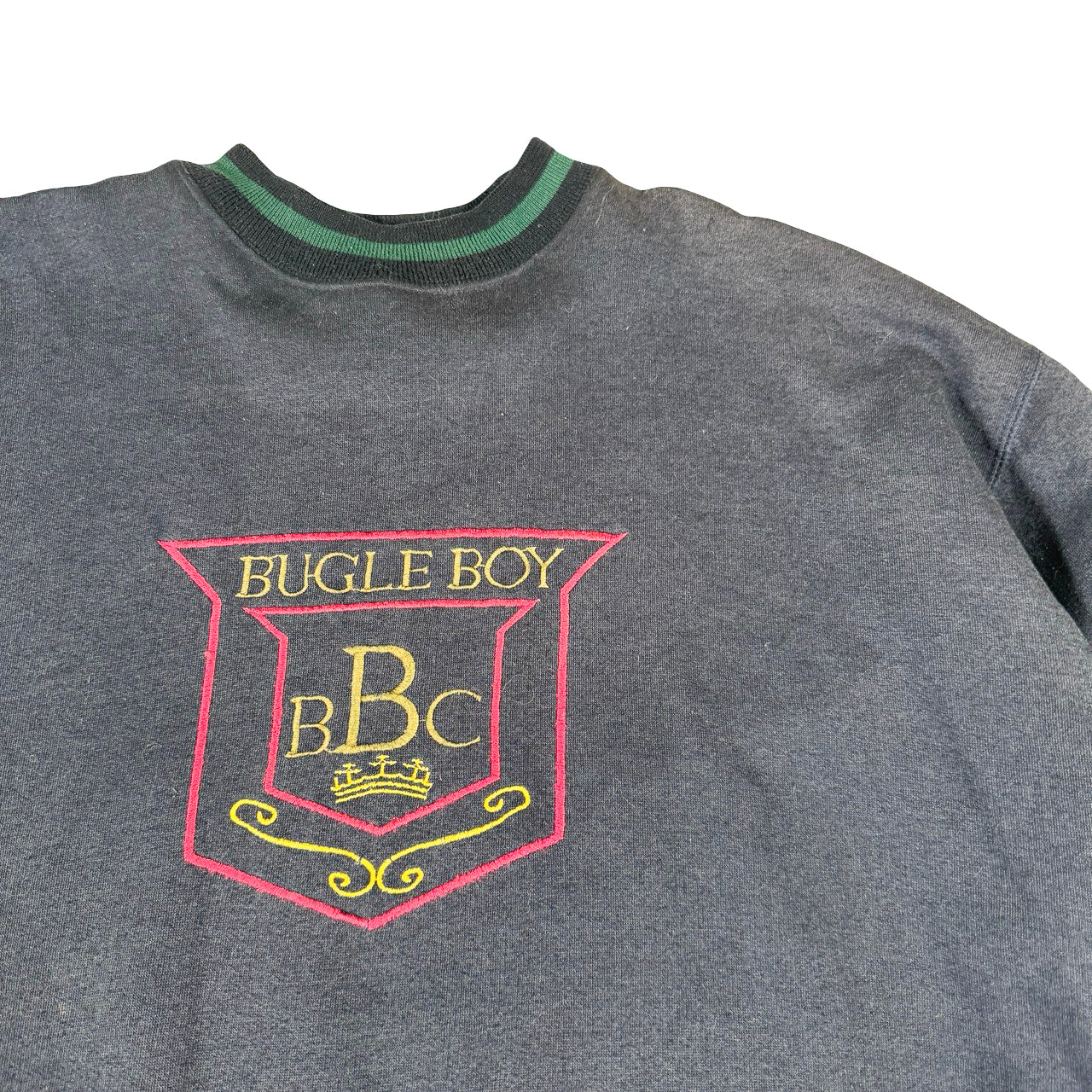 Bugle Boy Crewneck Sweatshirt — 1990s Navy Blue XL