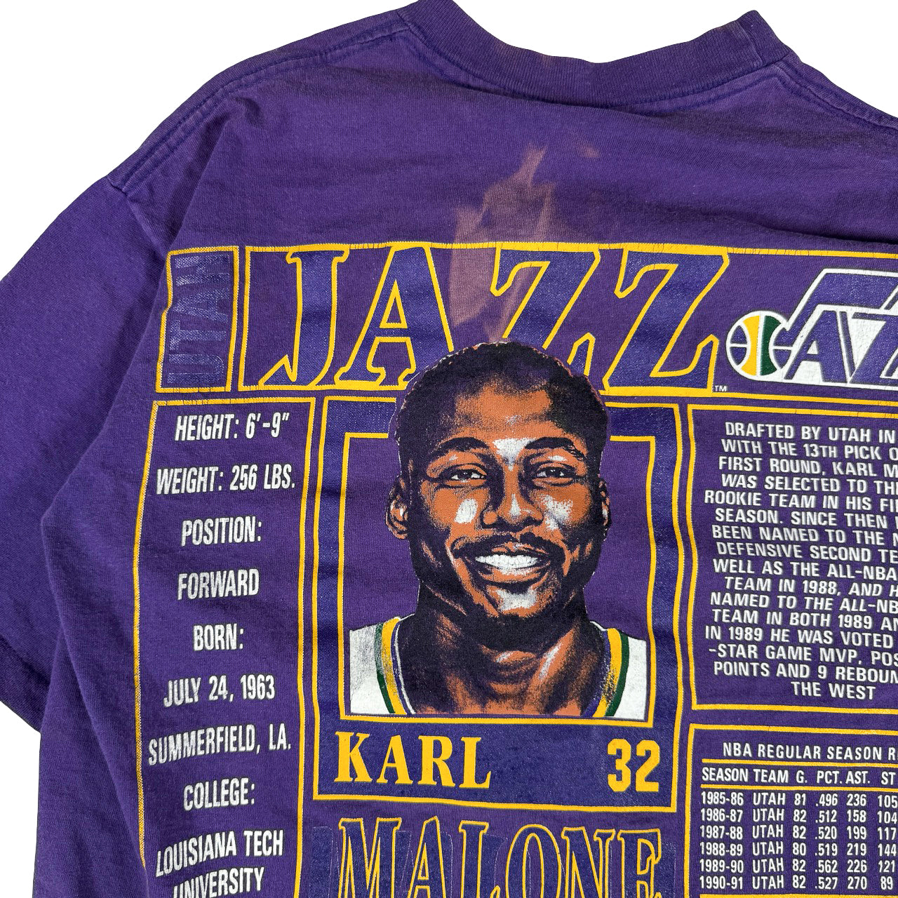 Vintage NBA Utah Jazz Karl Malone Vintage T-Shirt