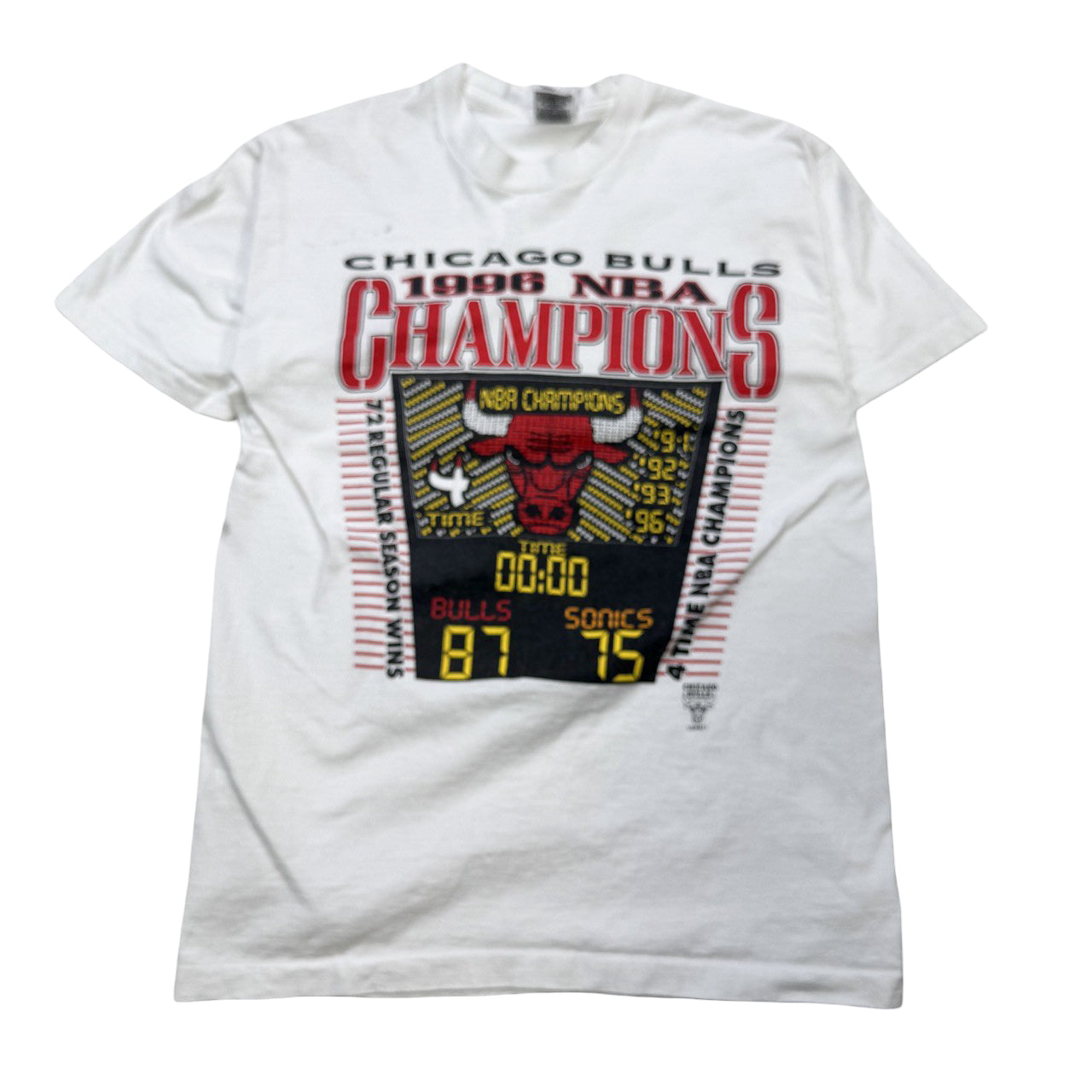 Vintage NBA 1996 Chicago Bulls Championship Tee L