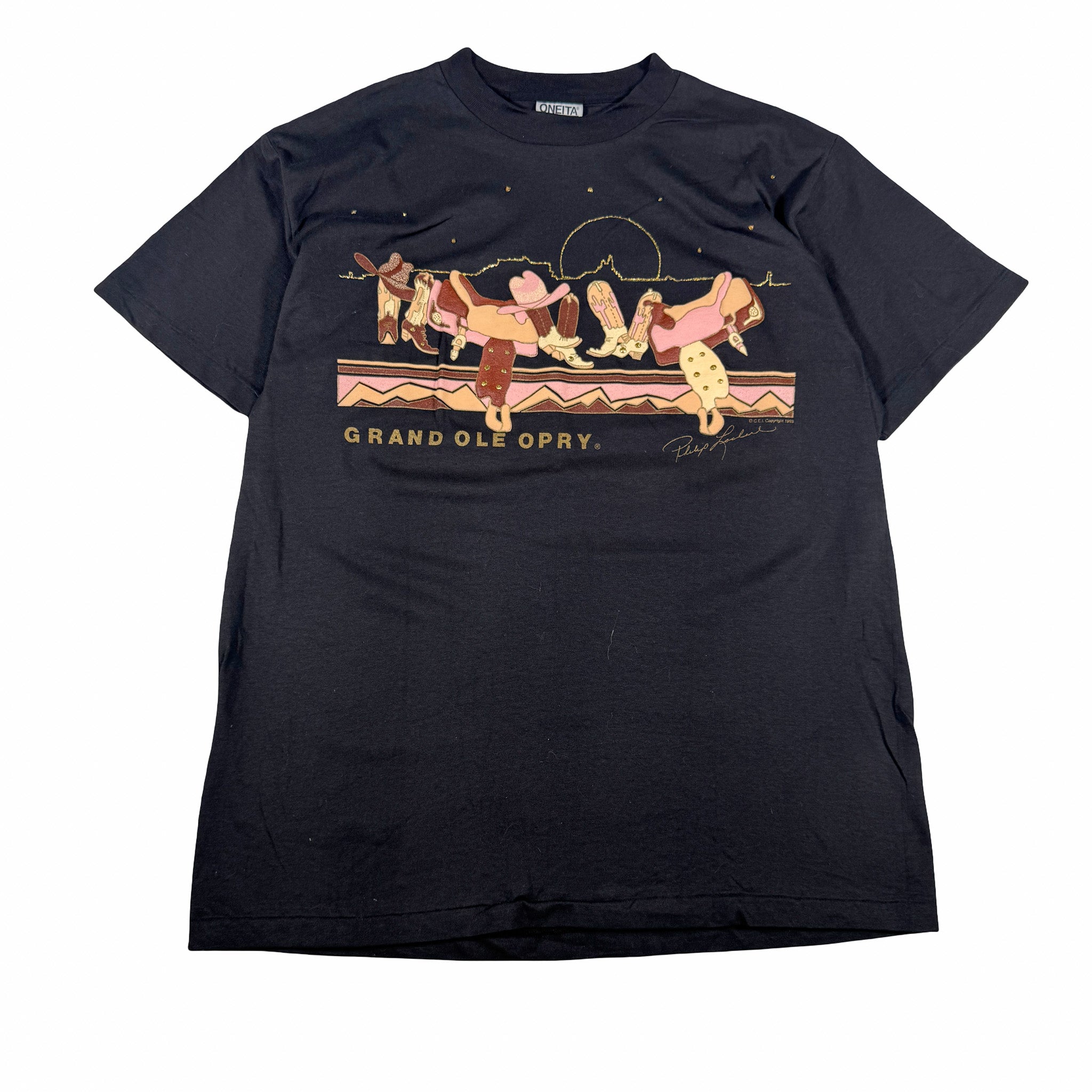 ONEITA Grande Ole Opry Single Stitch Made in USA Tee L