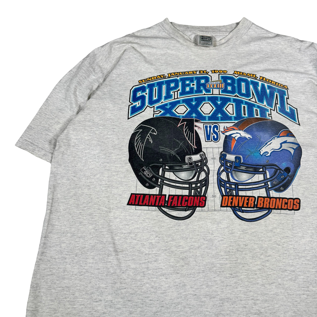 NFL Super Bowl XXXIII Falcons vs Broncos Tee XXL