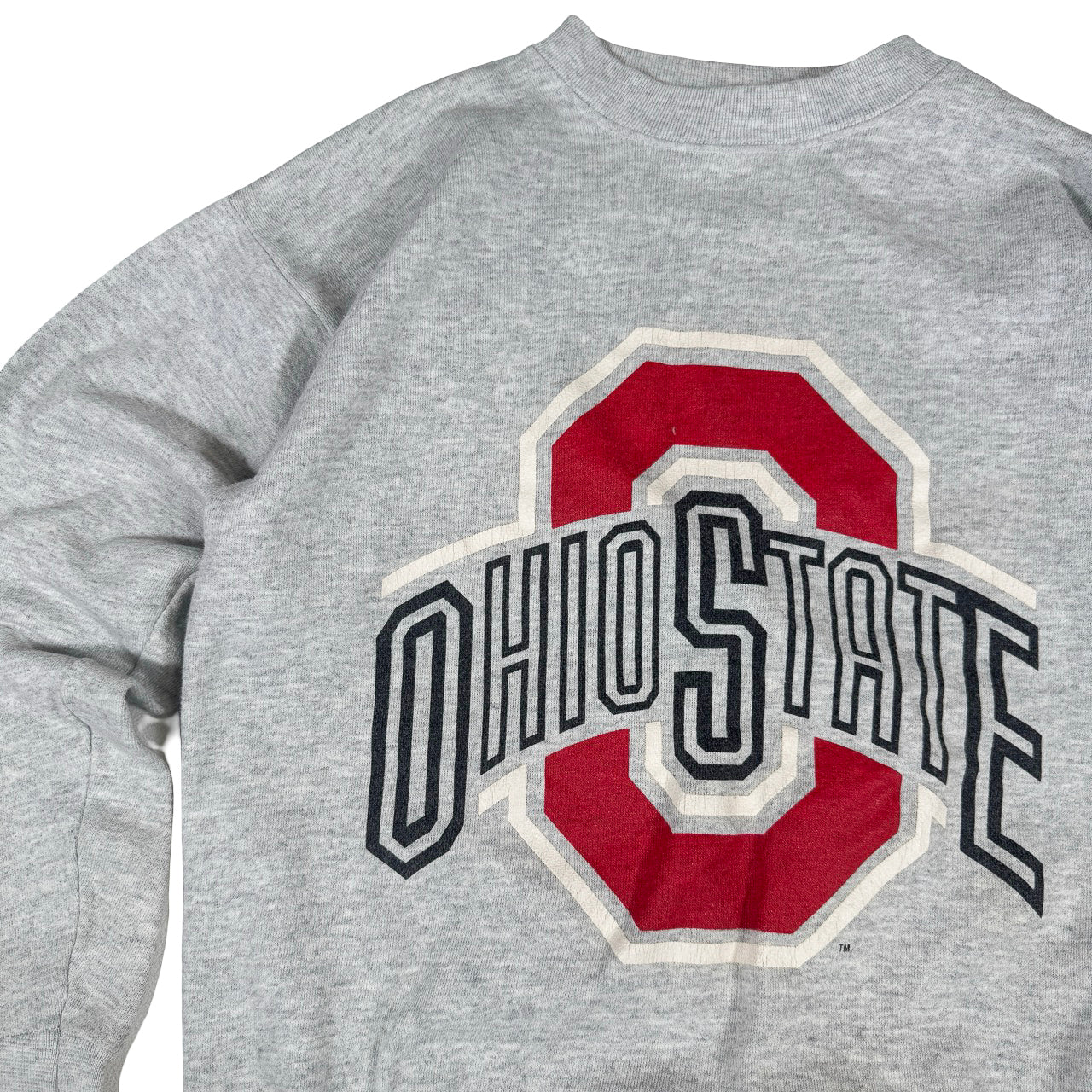 Velva Sheen Ohio State Crewneck — Y2K Gray College Sweatshirt M