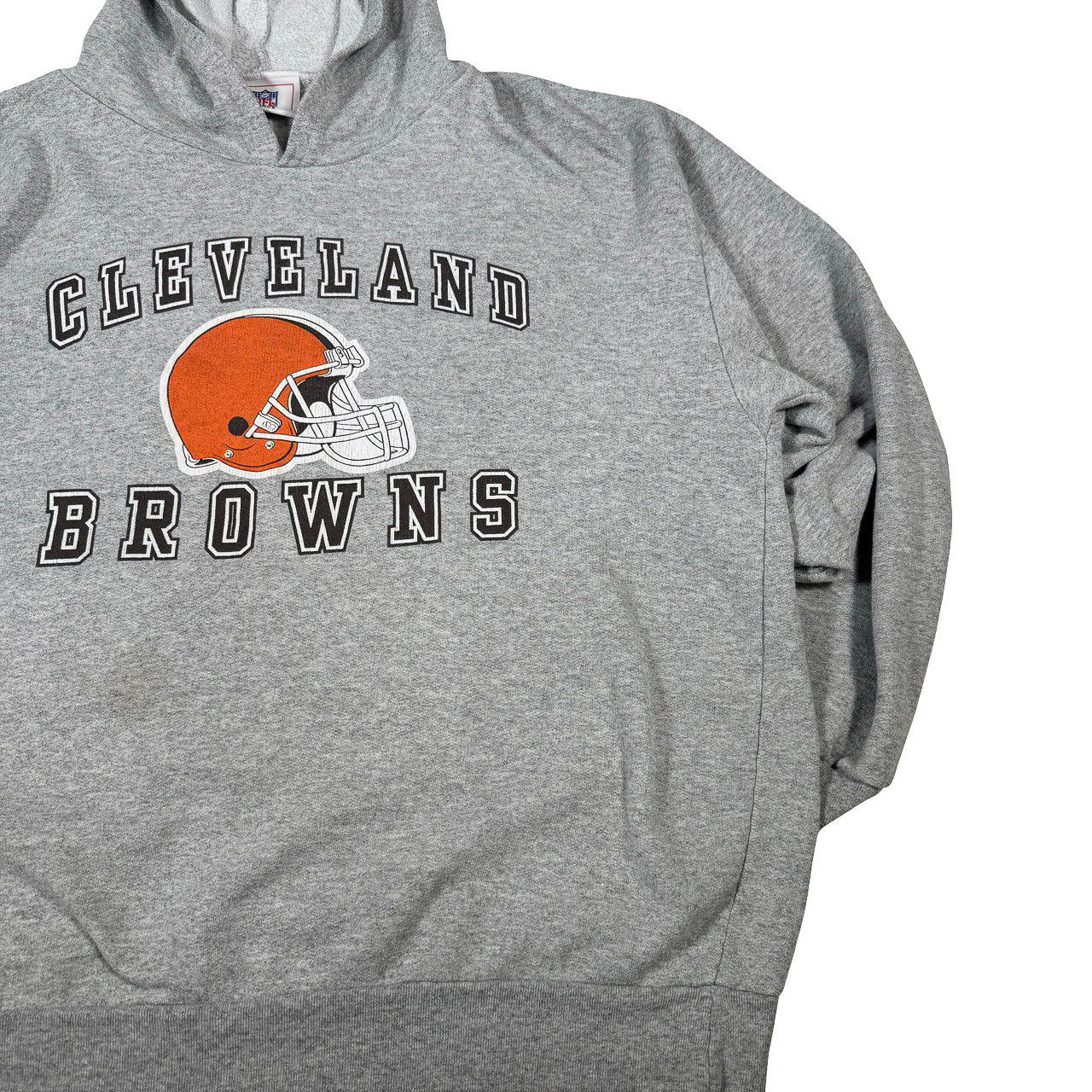 Cleveland Browns Gray Hoodie with Helmet Graphic - XL