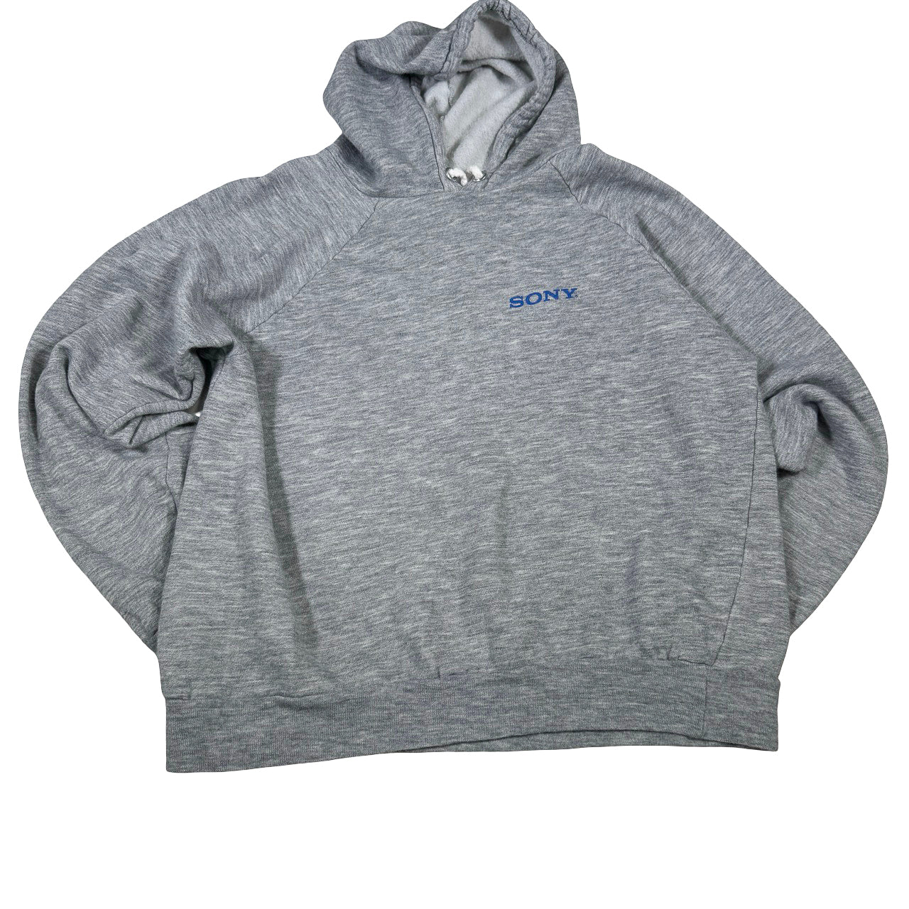 Sony Gray Hoodie with Blue Logo Print - Size XL