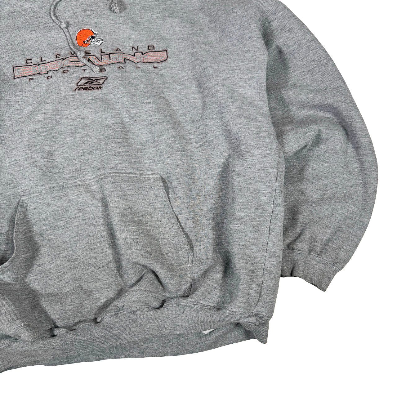 Reebok Cleveland Browns Hoodie — Y2K Embroidered Football XL