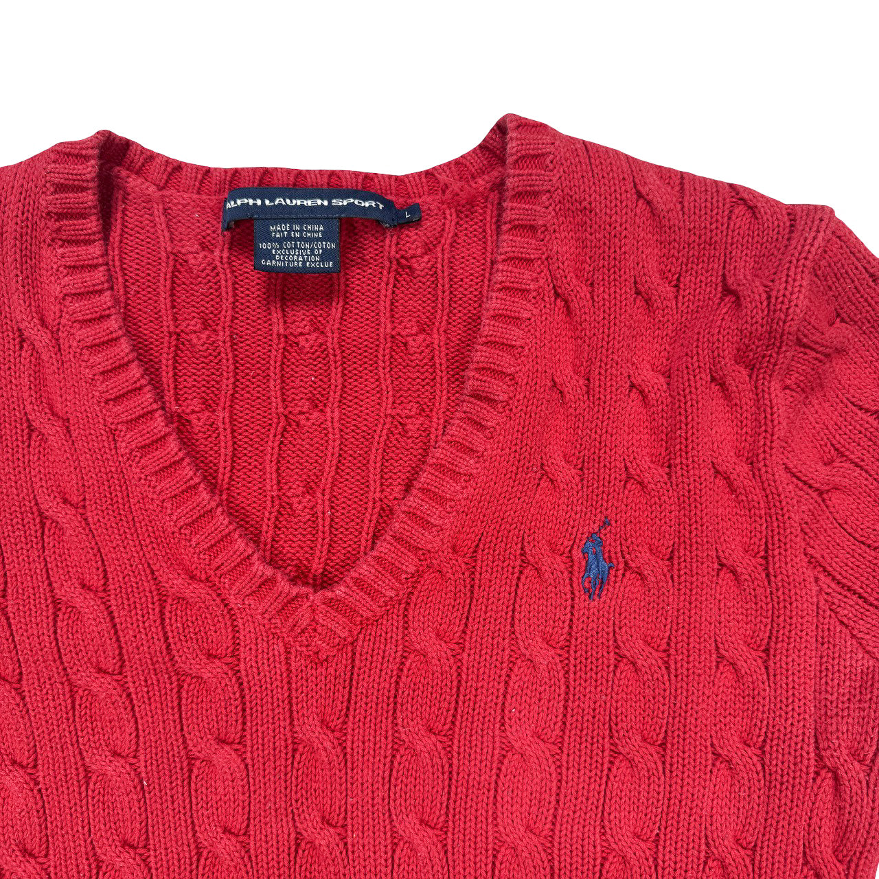 Vintage Ralph Lauren Knit V Neck Crewneck L