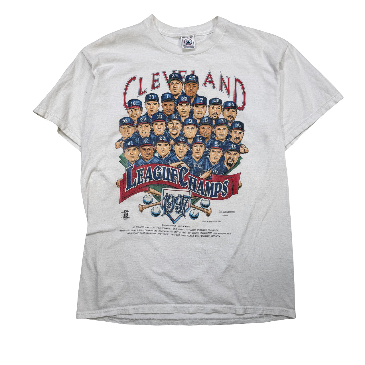 Vintage MLB 1996 Cleveland Team Tee L