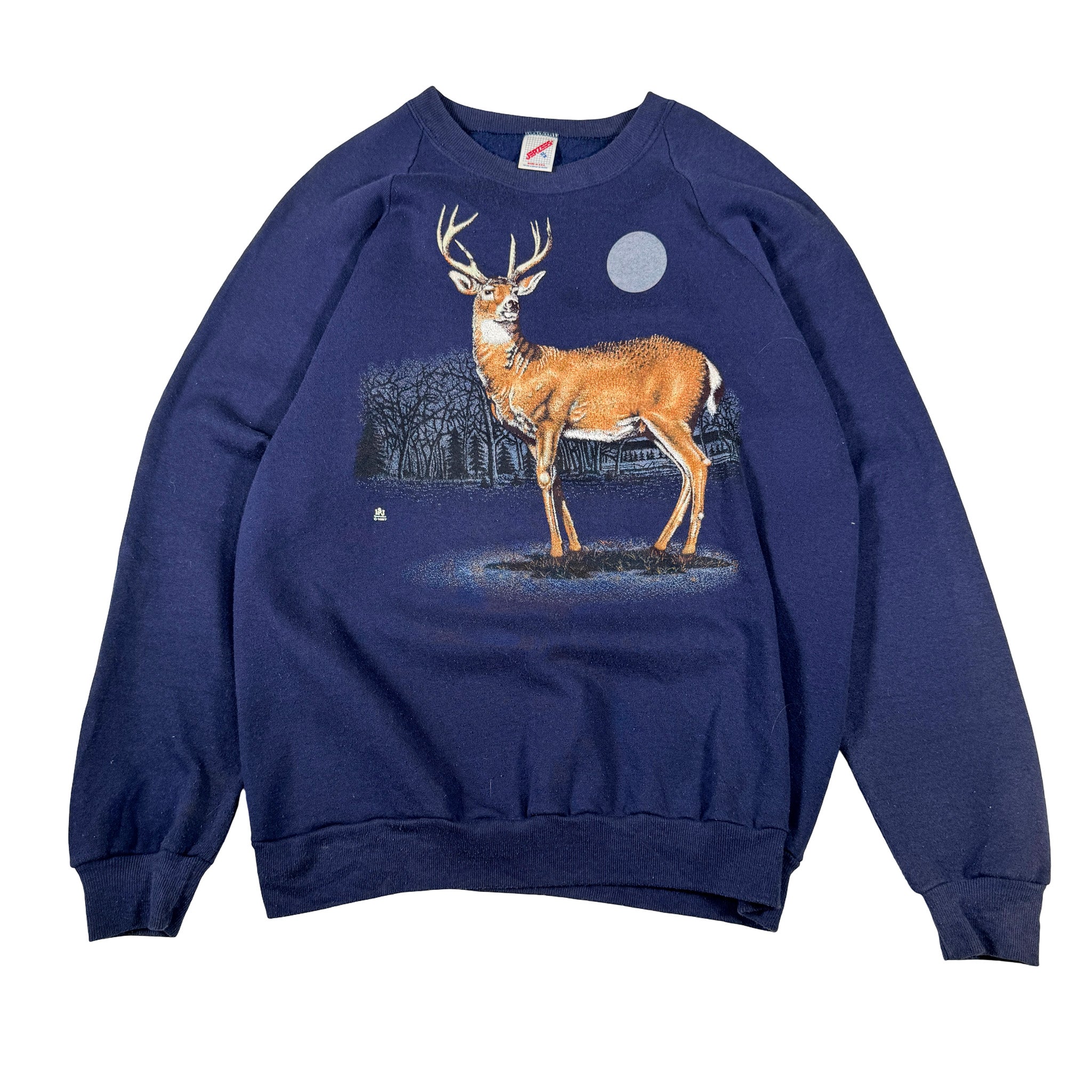 Jerzees Made in USA AOP Reindeer Sweatshirt XL