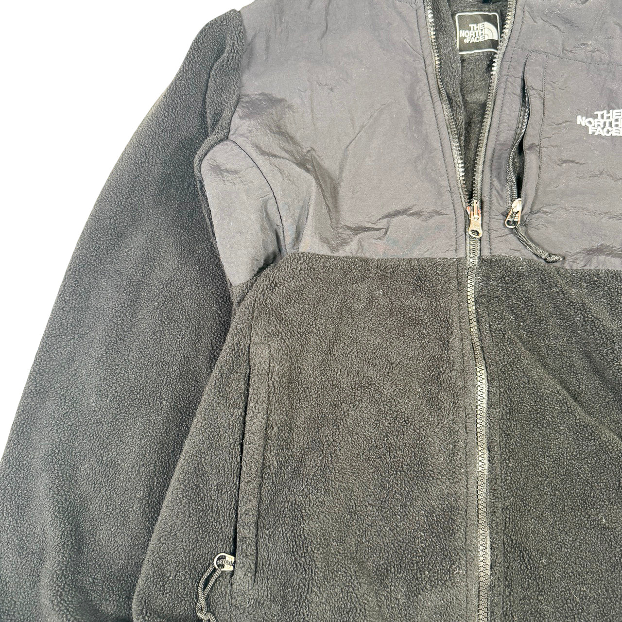 The North Face Hooded Fleece Jacket — 90s Black Zip-Up Large