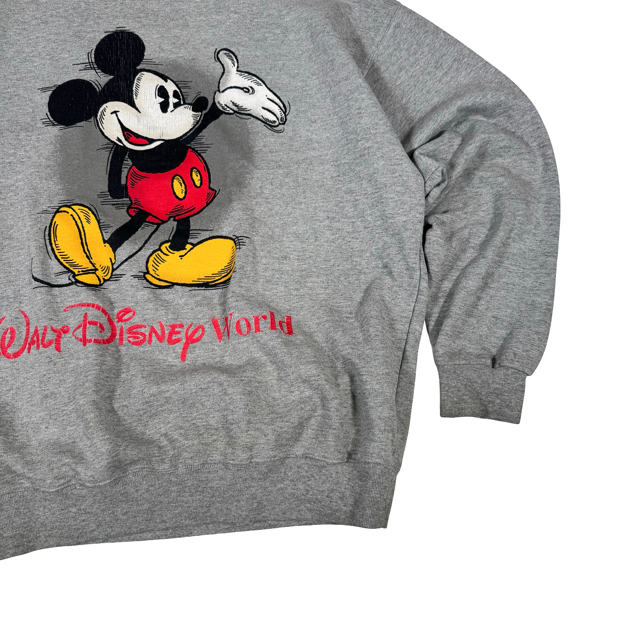 Walt Disney World Mickey Mouse Sweatshirt — Mid-2000s Gray & Red 26/22