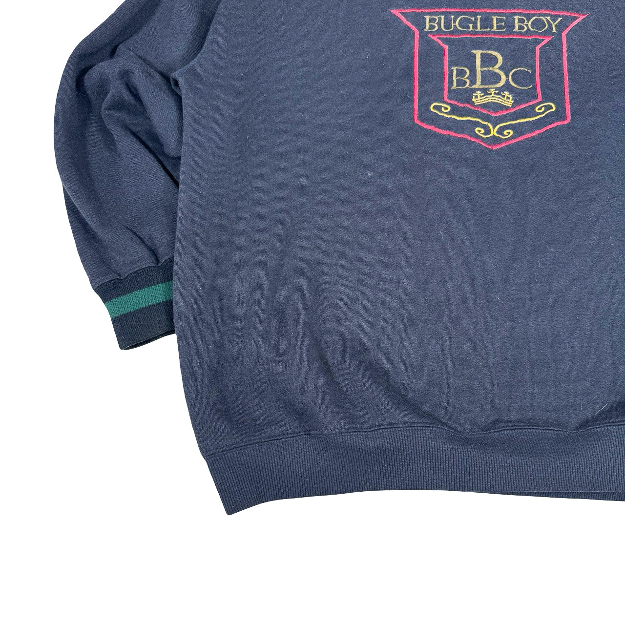 Bugle Boy Crewneck Sweatshirt — 1990s Navy Blue XL