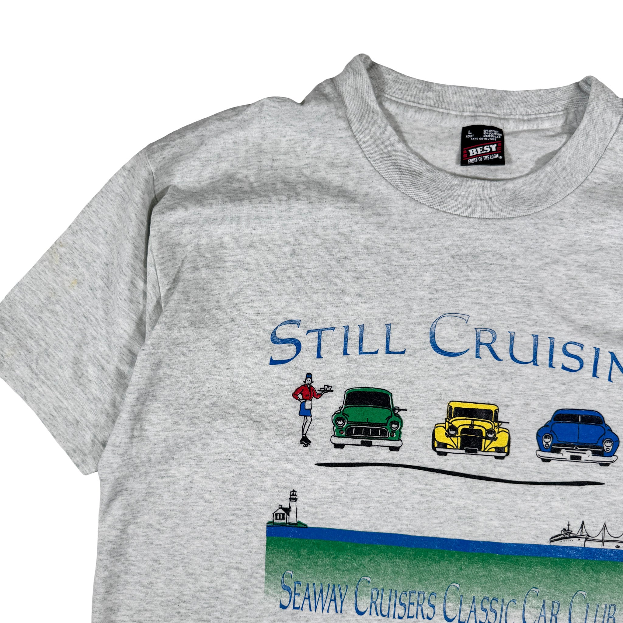 Fruit of the Loom Still Cruising Classics Single Stitch Made in USA Tee L