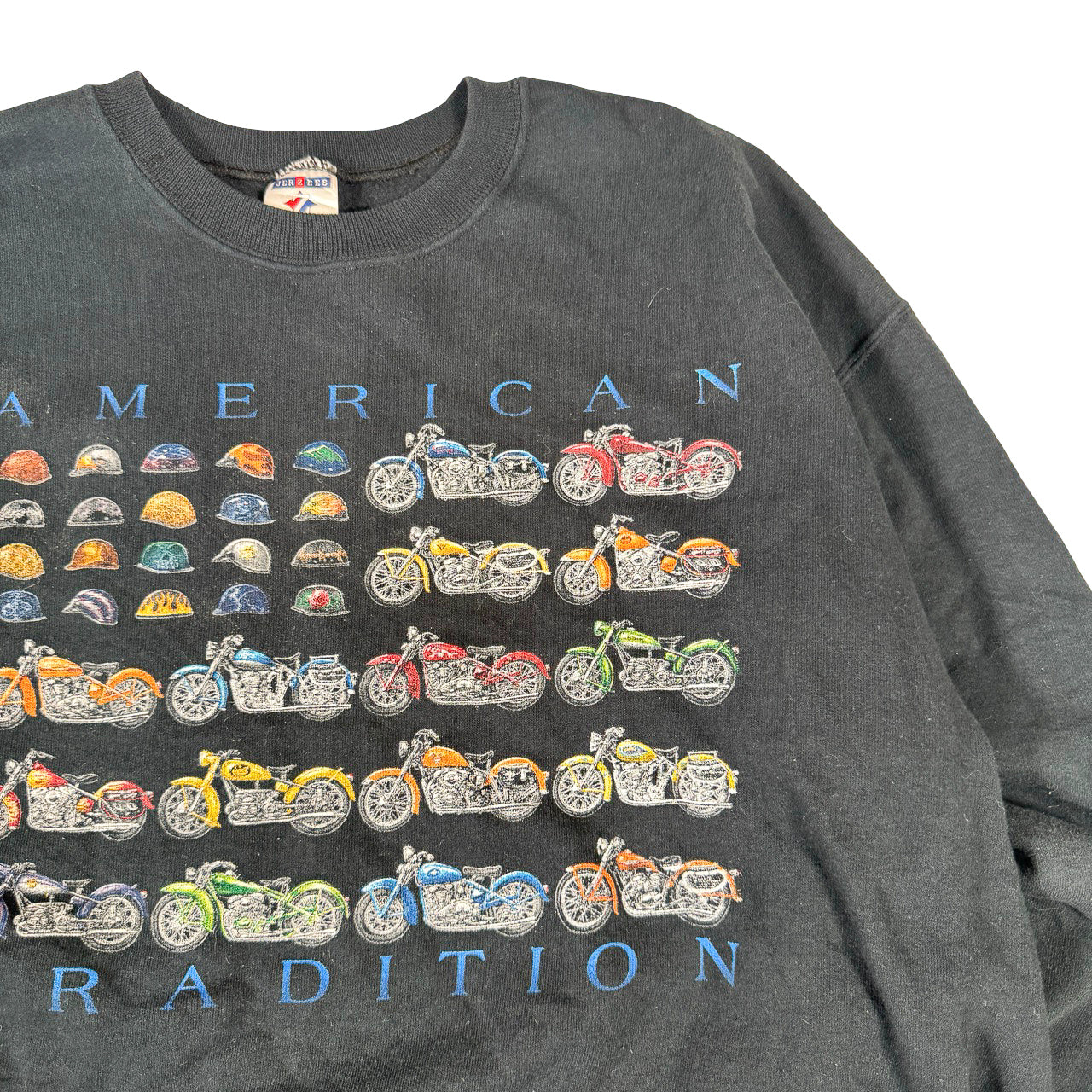Jerzees American Tradition Motorcycle Sweatshirt — Y2K Black L