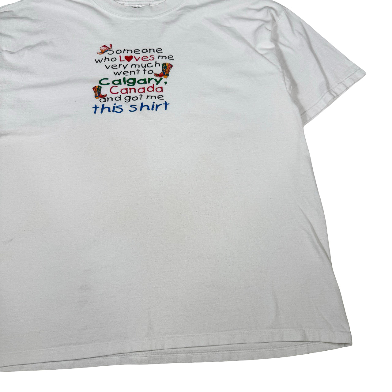 Calgary Canada Souvenir T-Shirt - White XL