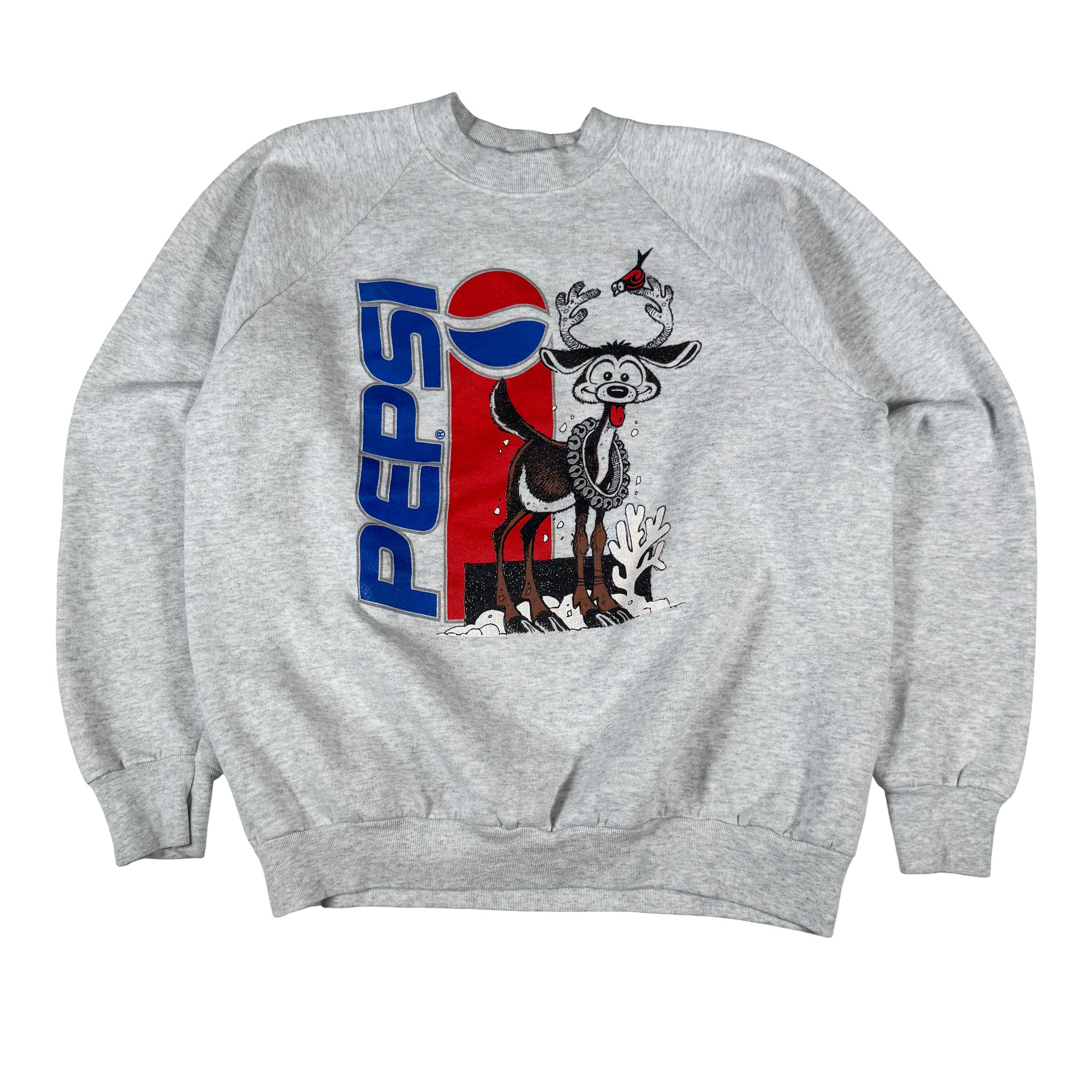 Fruit of the Loom Made in USA AOP Pepsi Reindeer Sweatshirt XL