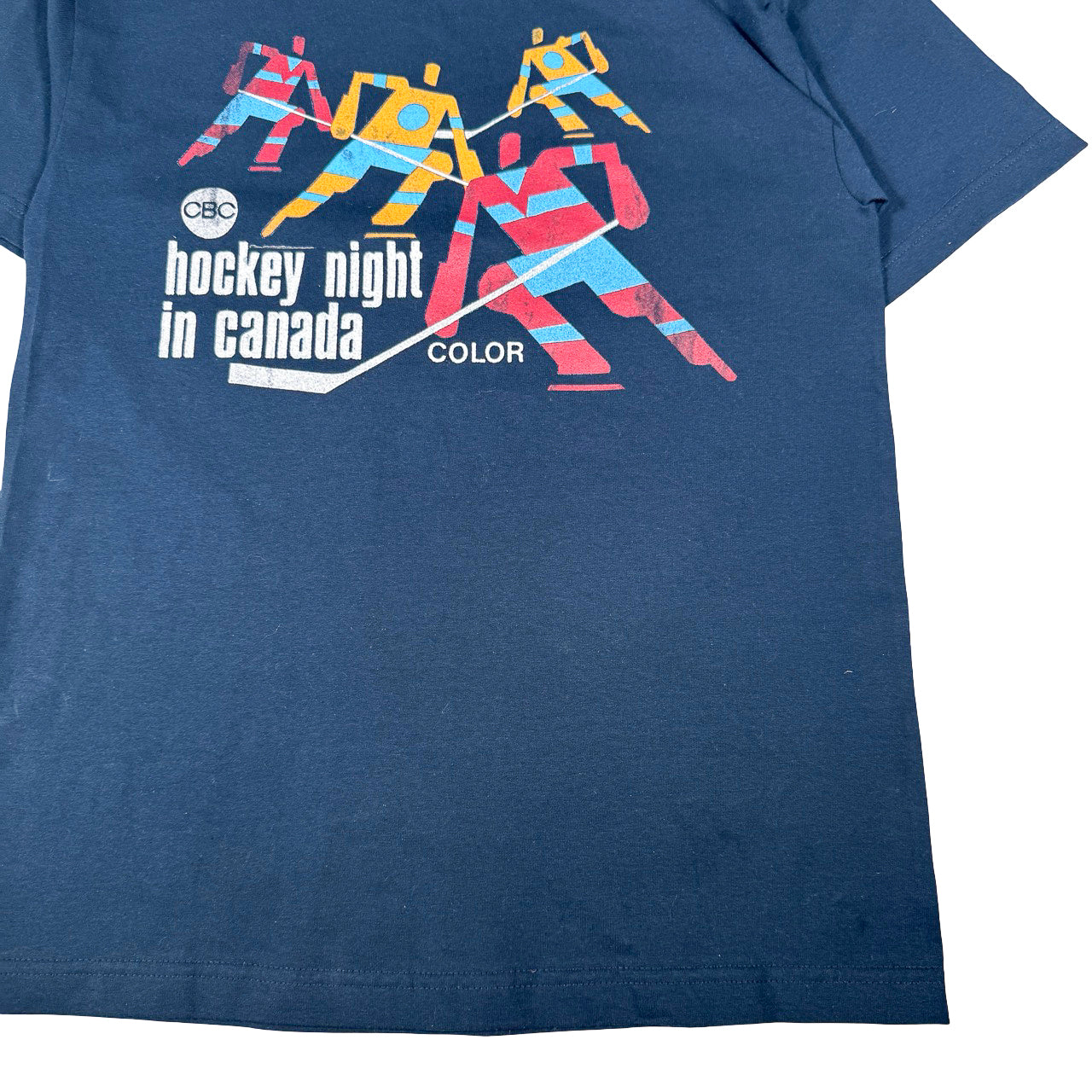 CBC Hockey Night in Canada T-Shirt Red Yellow Players Graphic M