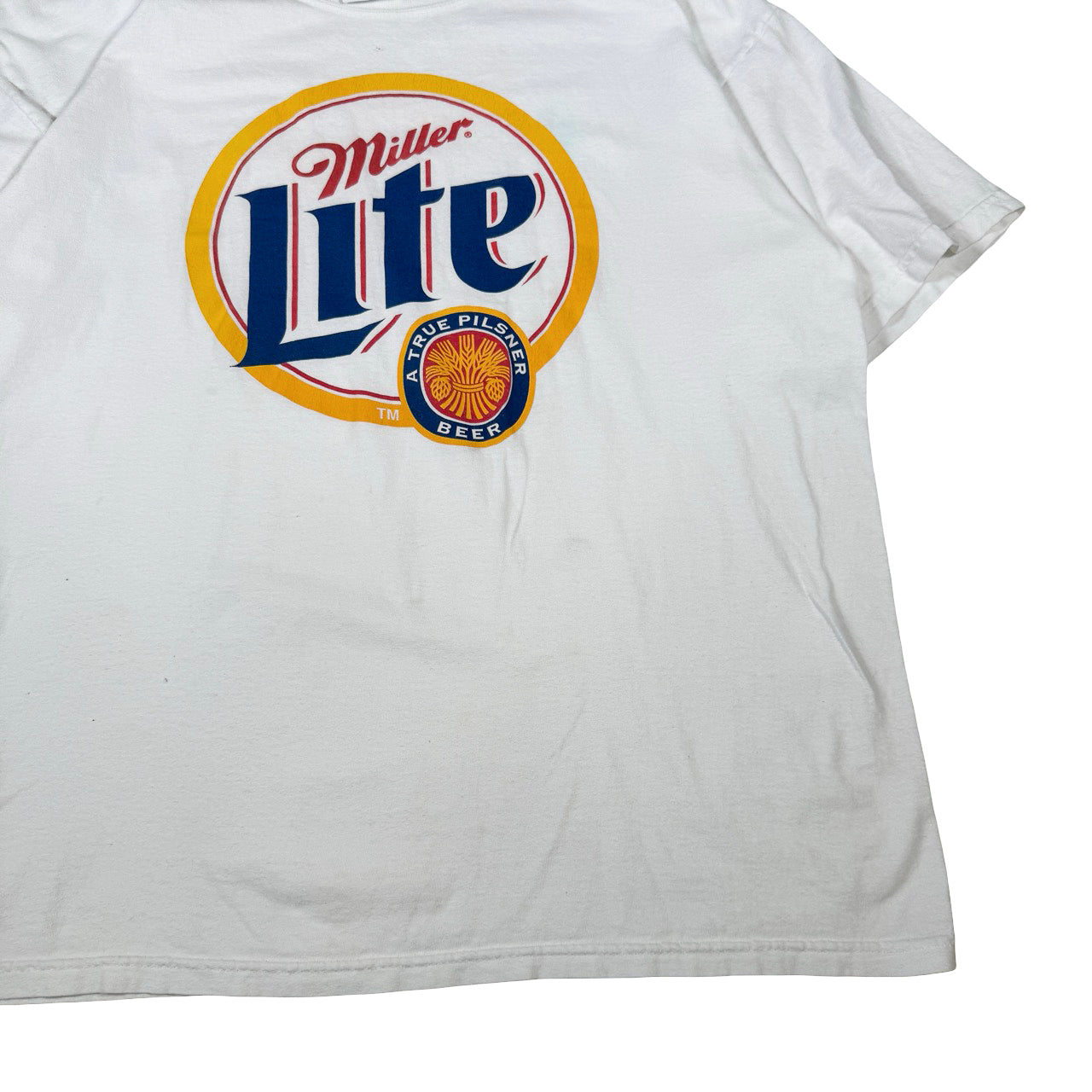 Miller Lite White Graphic T-Shirt XL