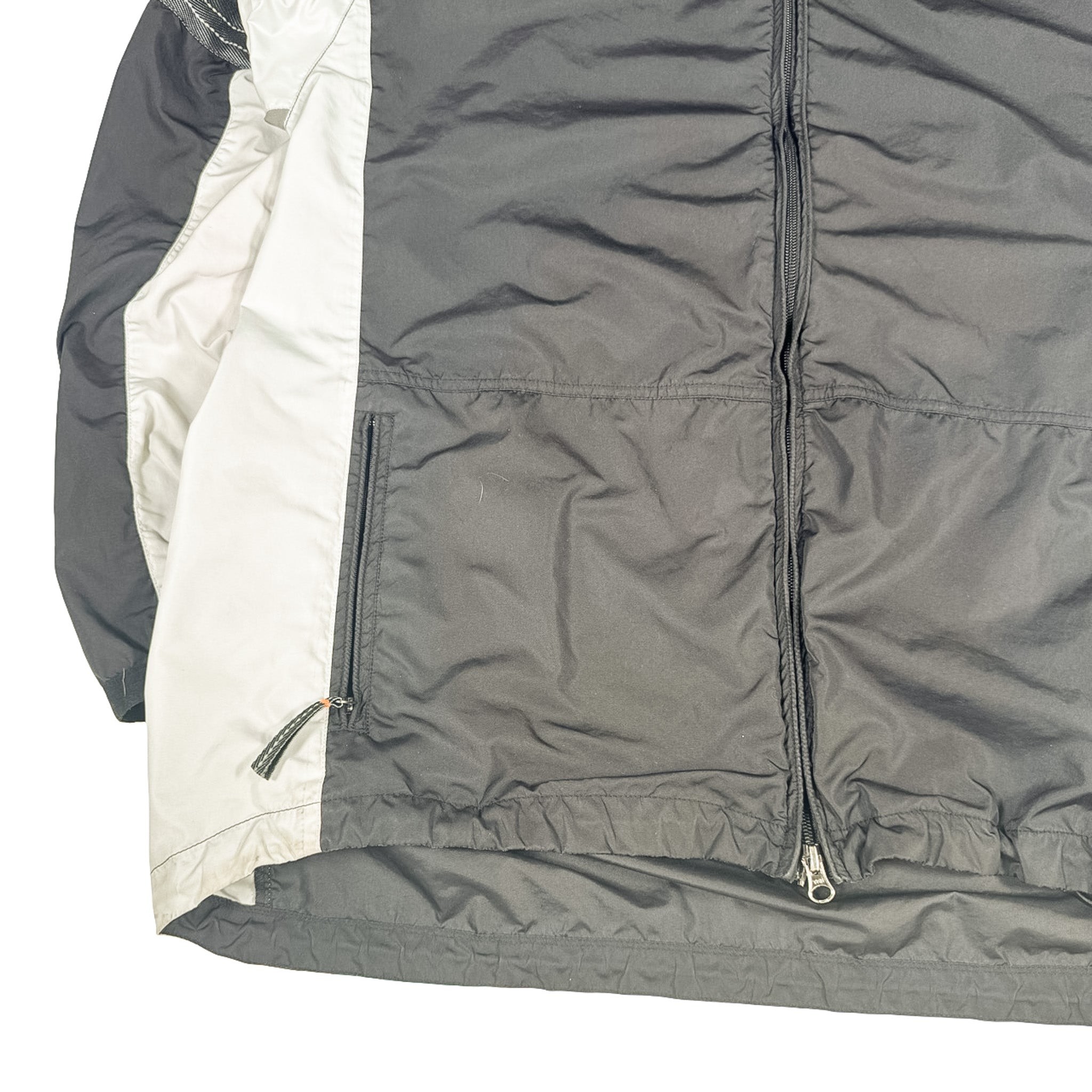 Nike Zip-Up Windbreaker Black Grey Two Tone XL