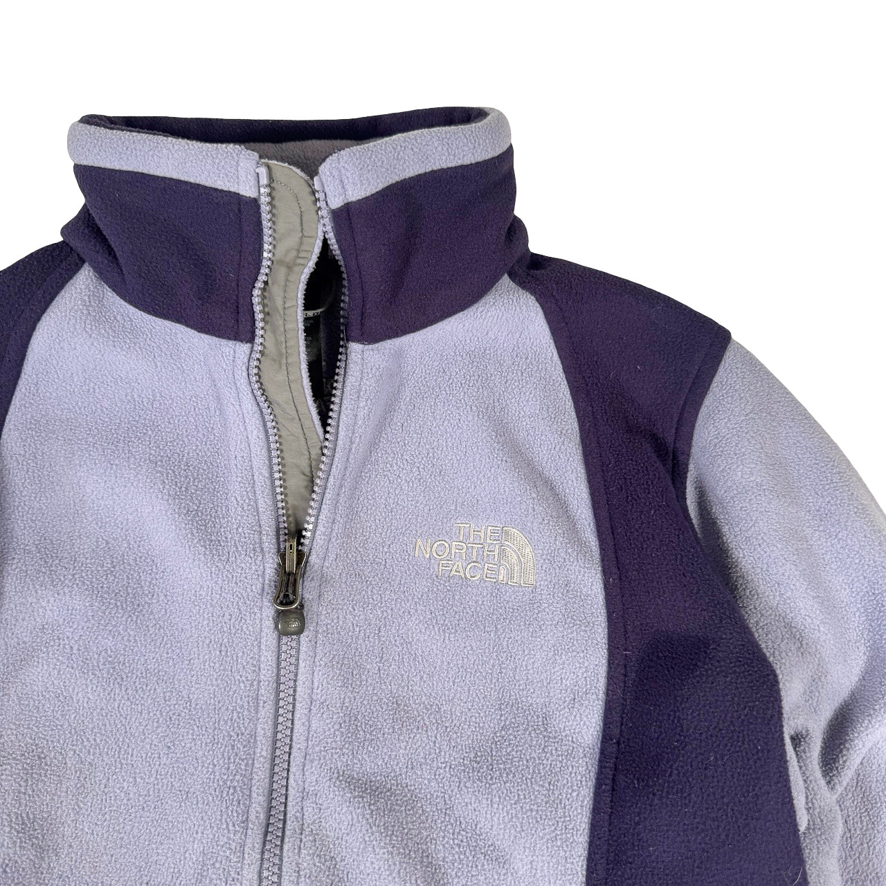 The North Face Purple Fleece Zip-Up — 1990s Unhooded Jacket Small
